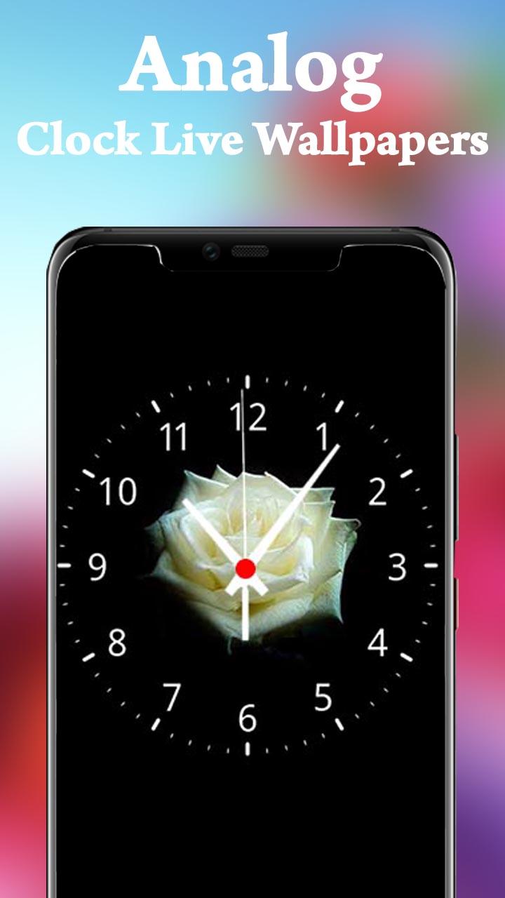 اسکرین شات 7 برنامه Rose Live Clock Wallpaper - Flower Clock on Screen