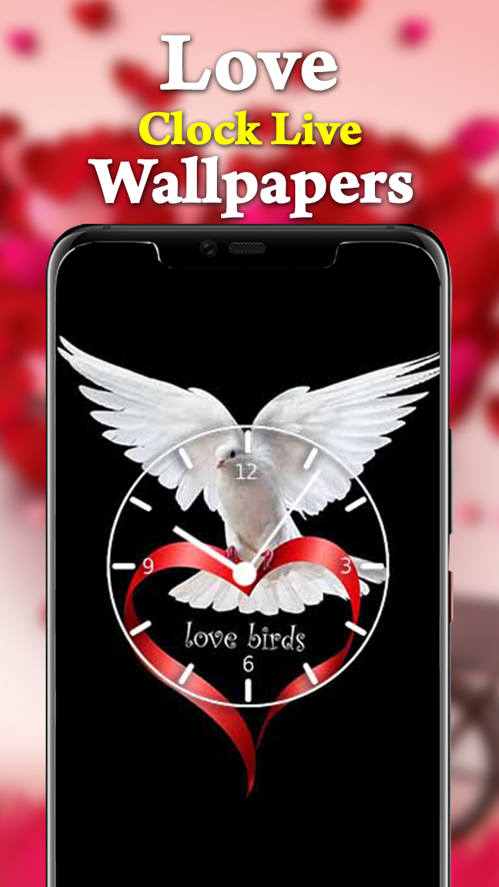 اسکرین شات 3 برنامه Love Clock Live Wallpapers HD