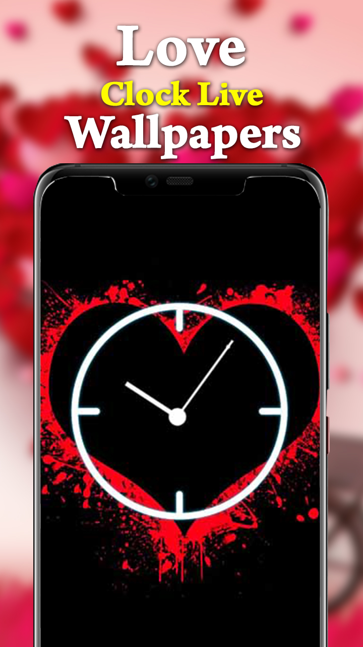 اسکرین شات 5 برنامه Love Clock Live Wallpapers HD