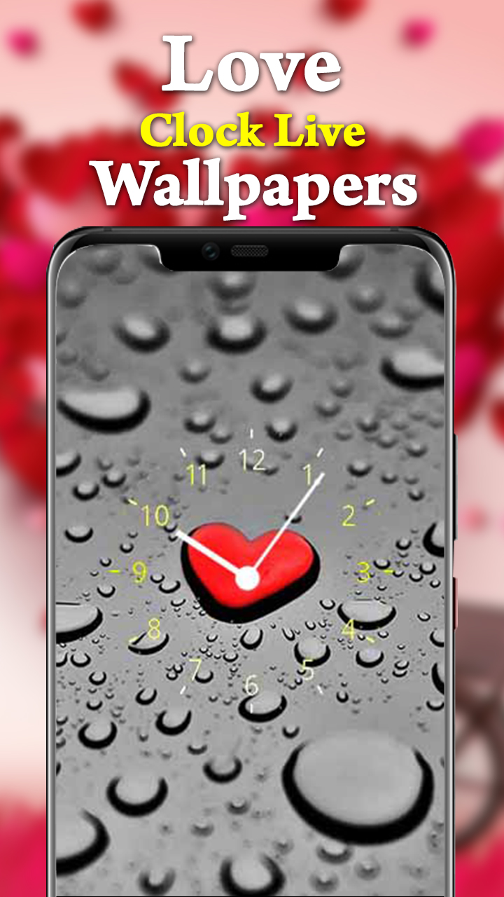 اسکرین شات 4 برنامه Love Clock Live Wallpapers HD