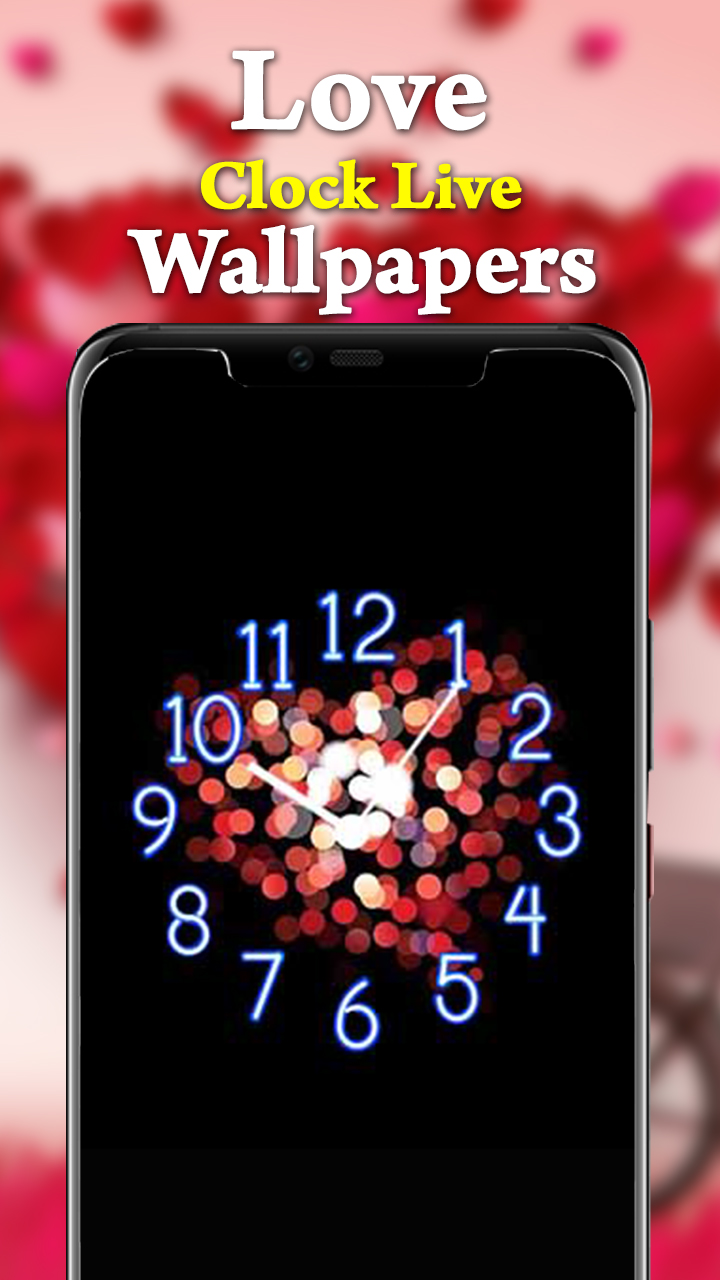 اسکرین شات 1 برنامه Love Clock Live Wallpapers HD