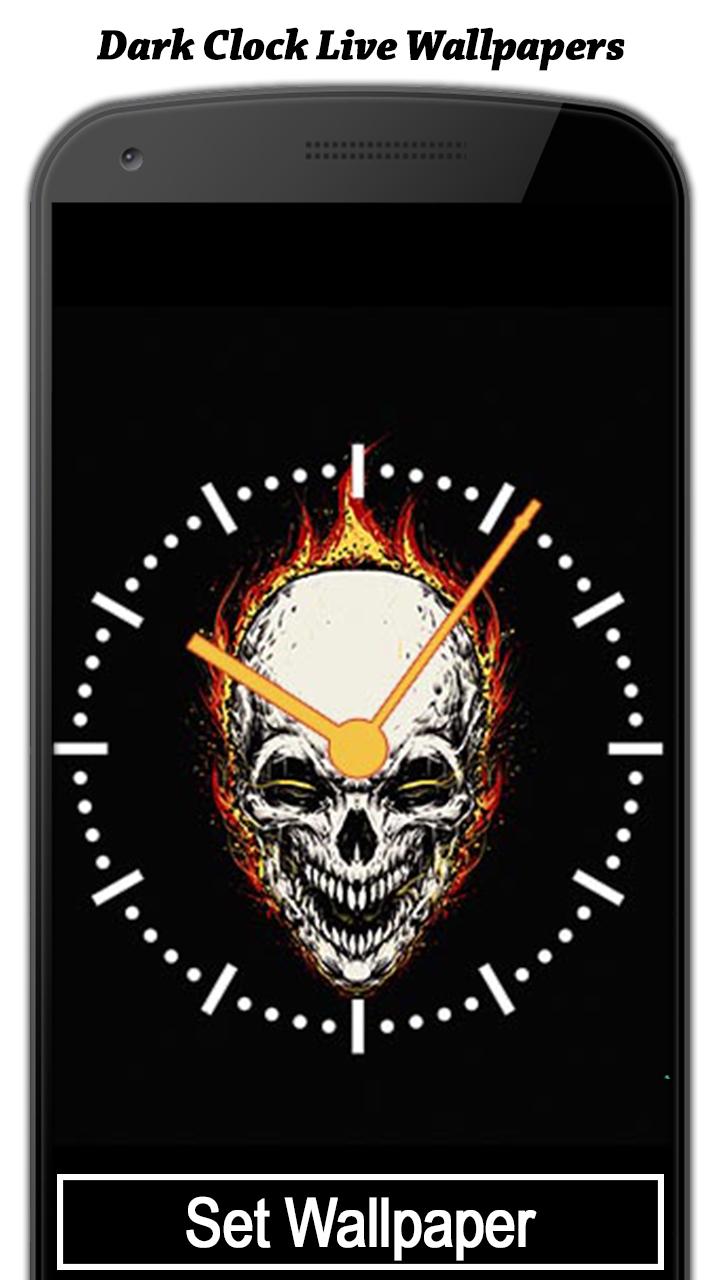 اسکرین شات 1 برنامه Dark Clock On Screen Live Wallpapers