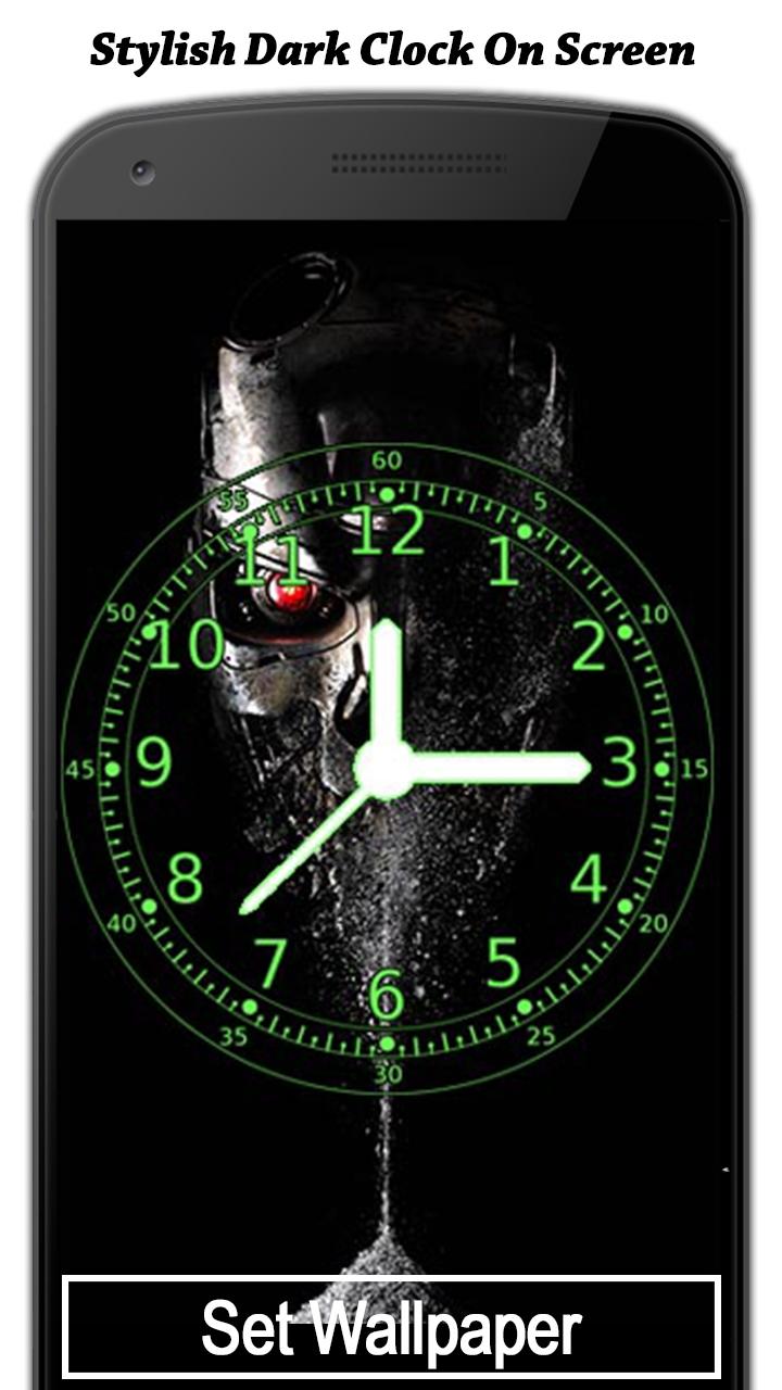 اسکرین شات 4 برنامه Dark Clock On Screen Live Wallpapers