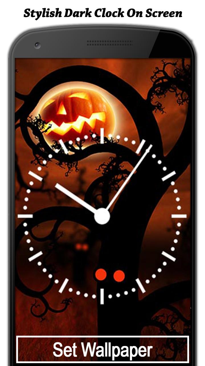 اسکرین شات 5 برنامه Dark Clock On Screen Live Wallpapers