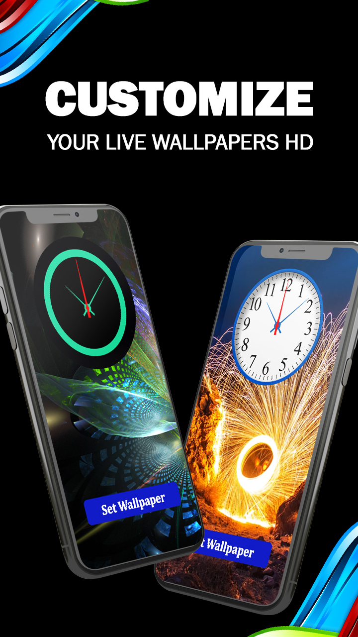 اسکرین شات 4 برنامه Smart Clock Live Wallpaper
