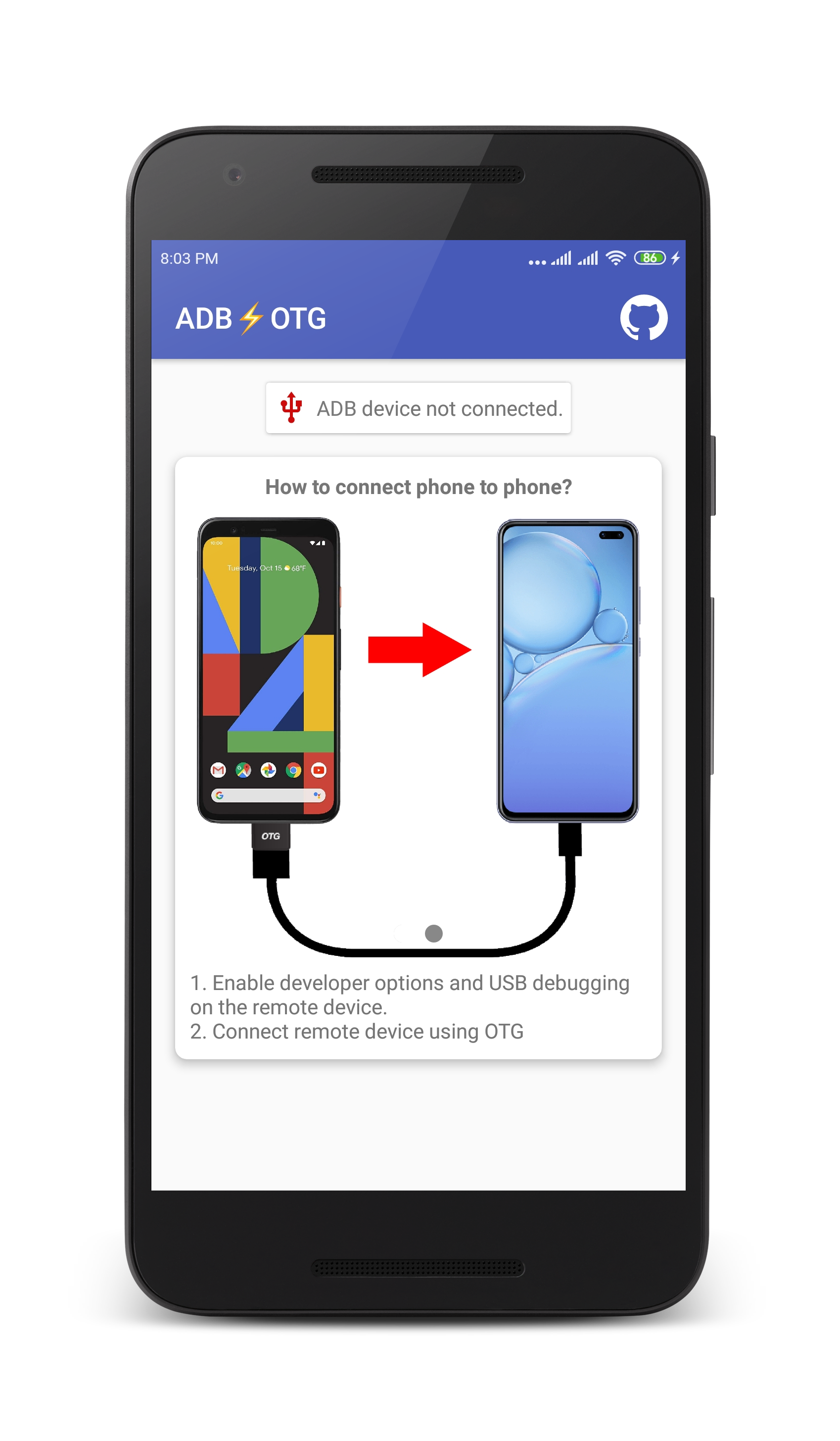 اسکرین شات 1 برنامه ADB⚡OTG - Android Debug Bridge