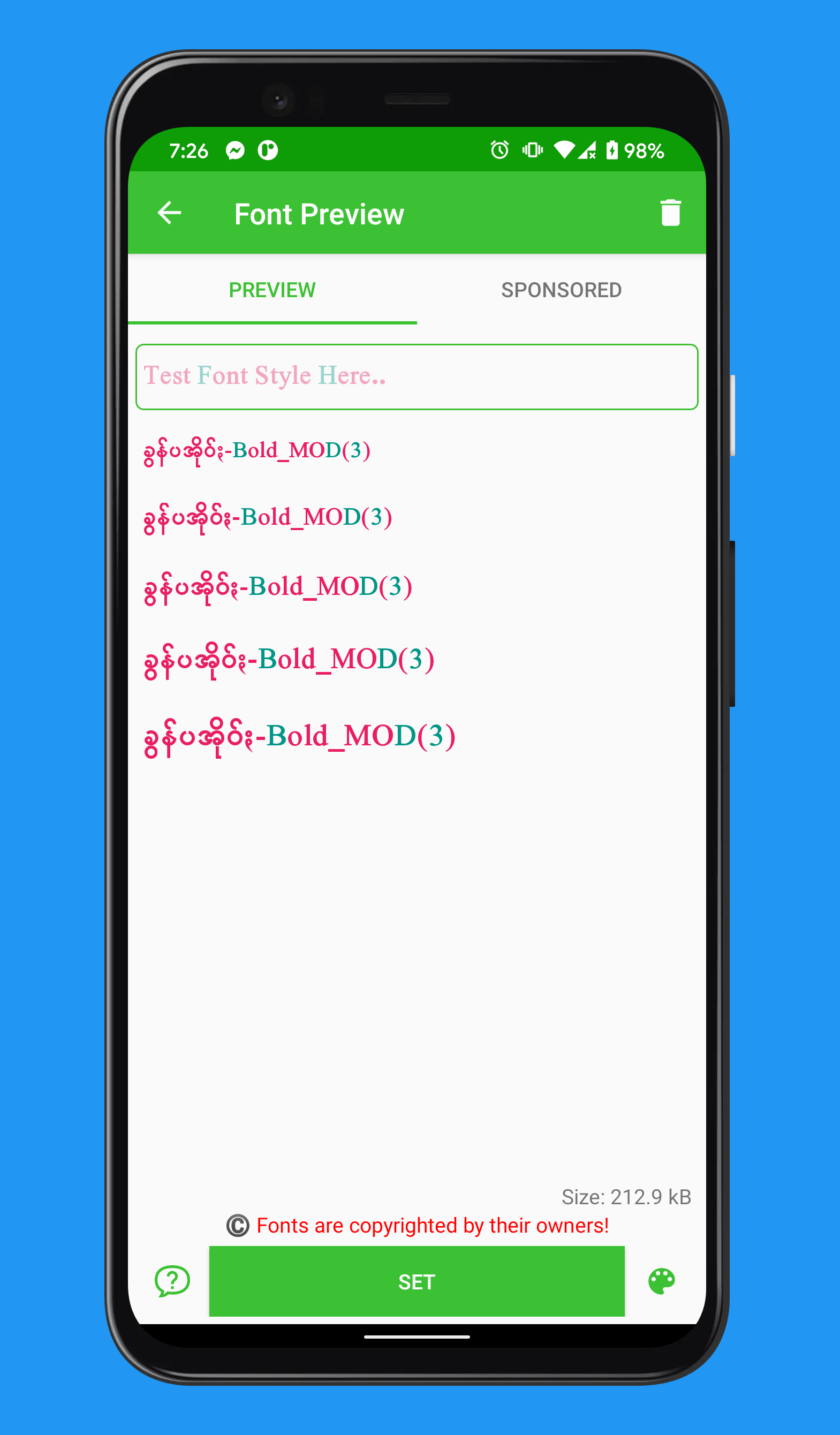 اسکرین شات 7 برنامه zFont Tool - Android Font Tool