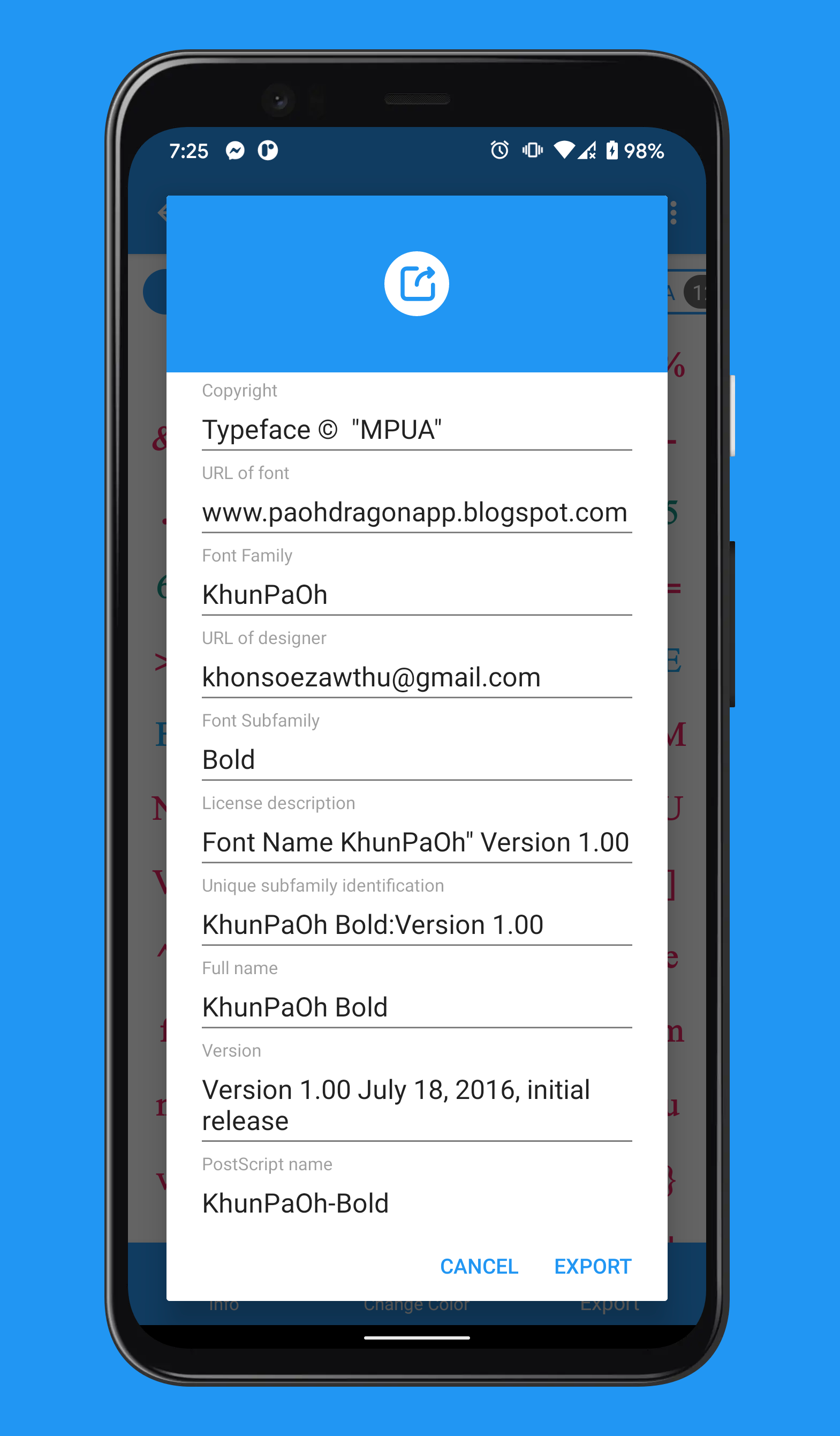 اسکرین شات 5 برنامه zFont Tool - Android Font Tool