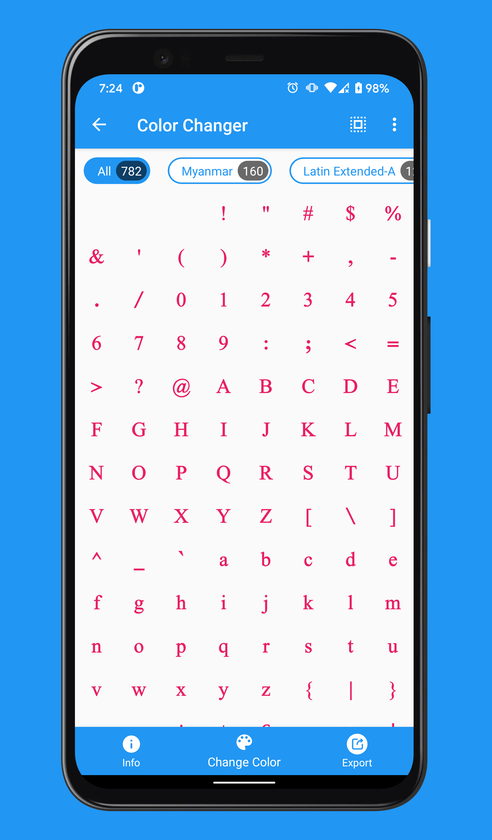 اسکرین شات 3 برنامه zFont Tool - Android Font Tool