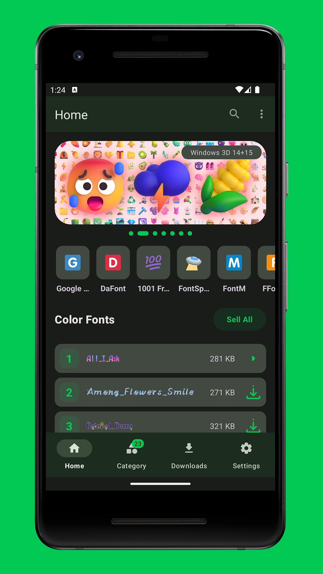 اسکرین شات 1 برنامه zFont 3 - Emoji & Font Changer