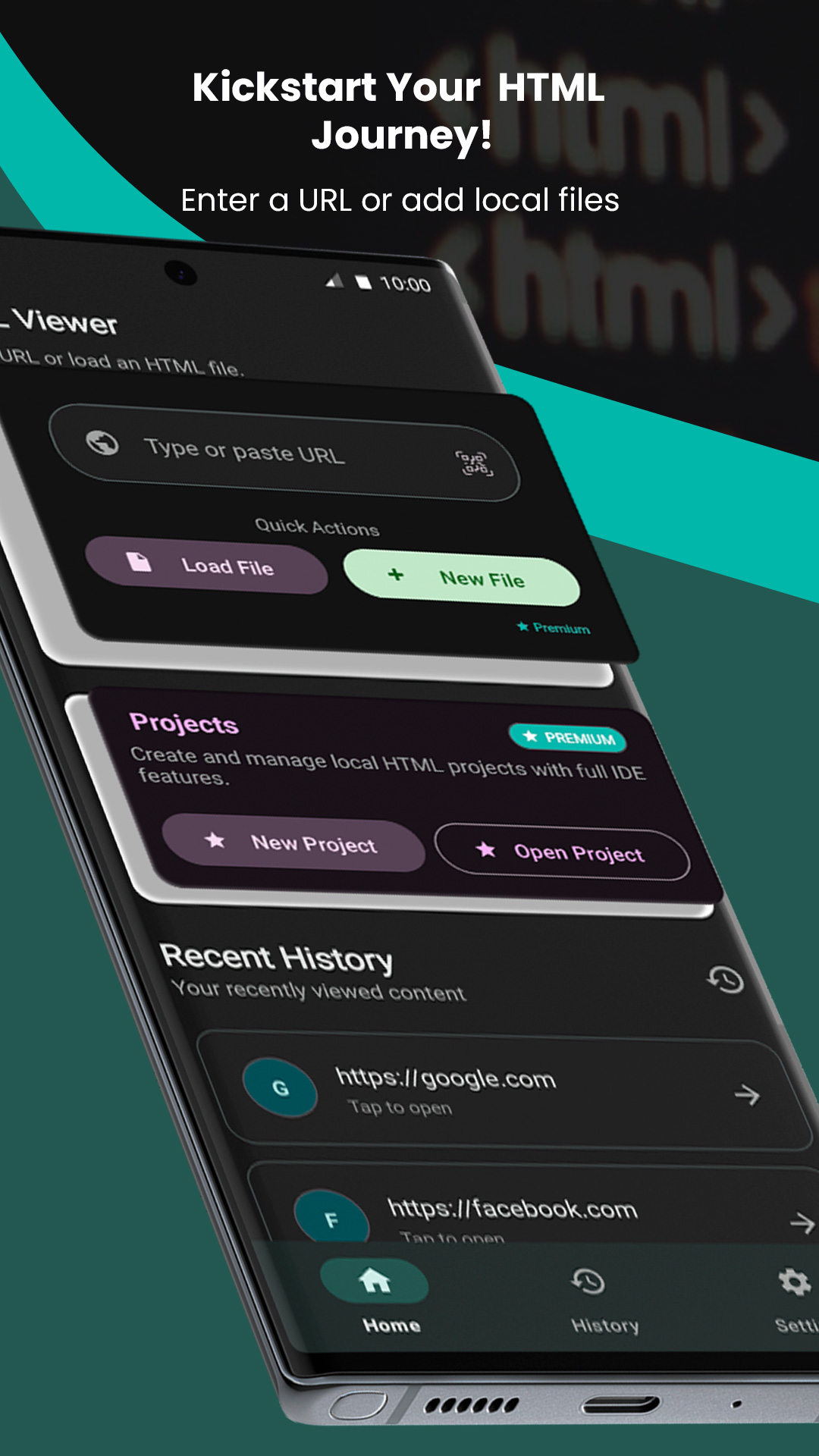 اسکرین شات 1 برنامه HTML Viewer