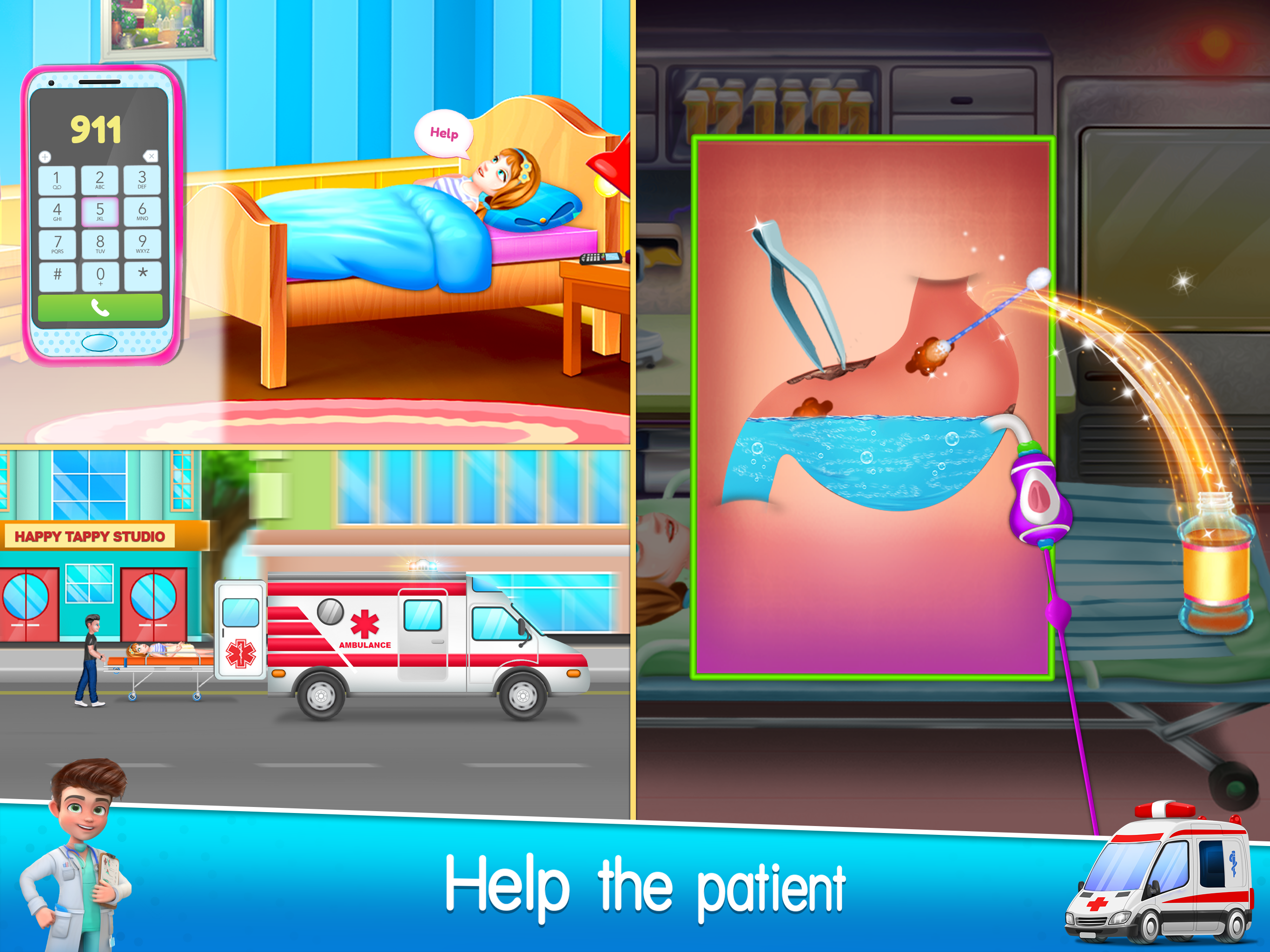 اسکرین شات 3 بازی Ambulance Doctor Hospital Game