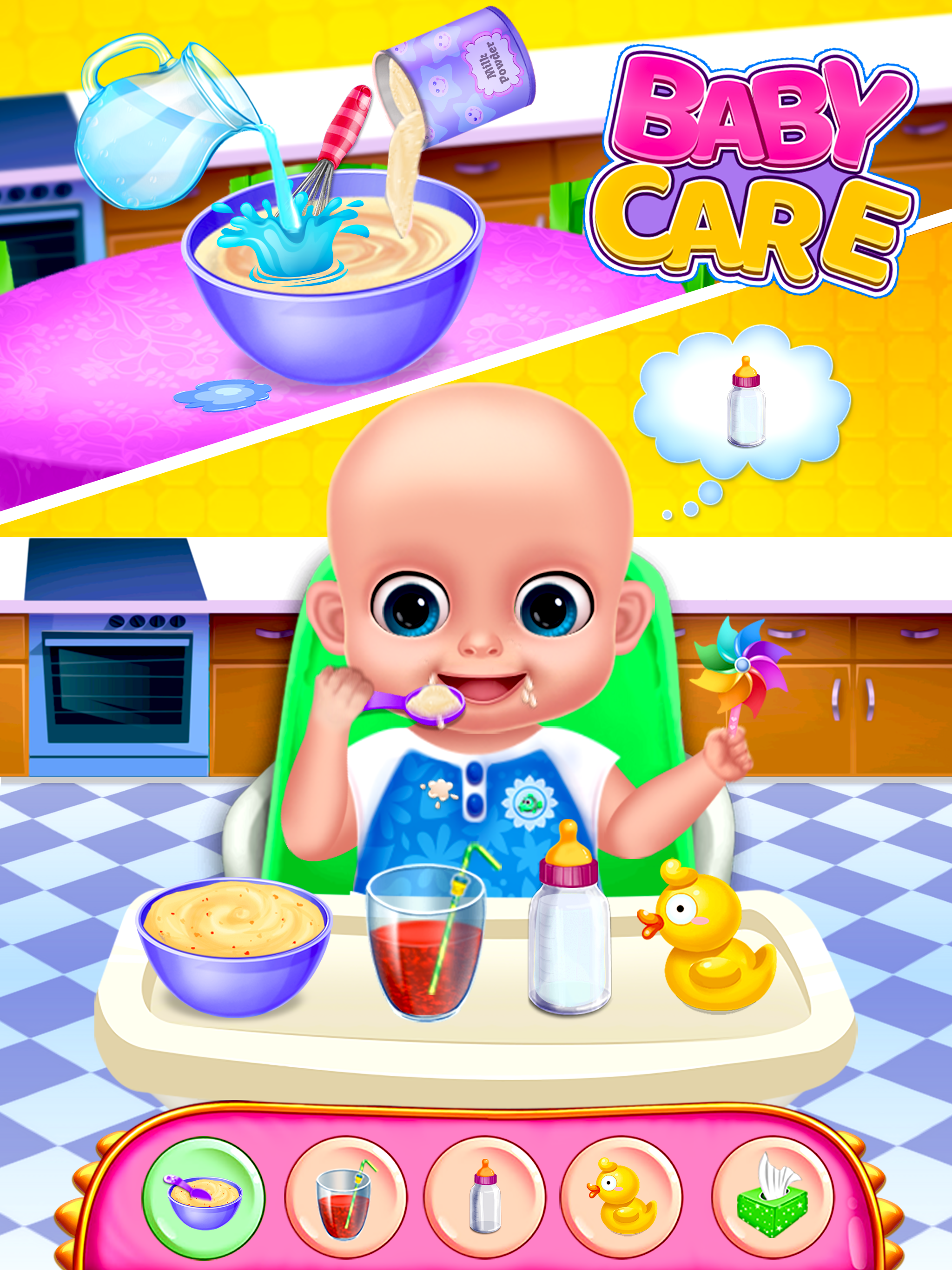 اسکرین شات 1 برنامه Sweet Baby Care Dress Up Games