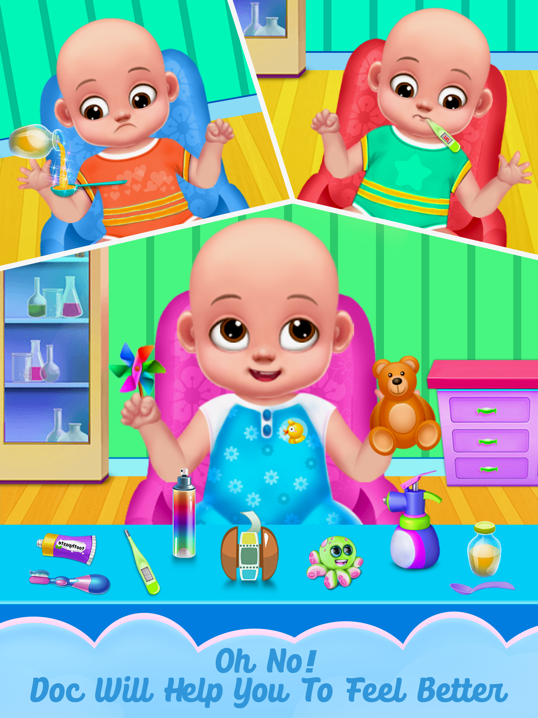 اسکرین شات 4 برنامه Sweet Baby Care Dress Up Games