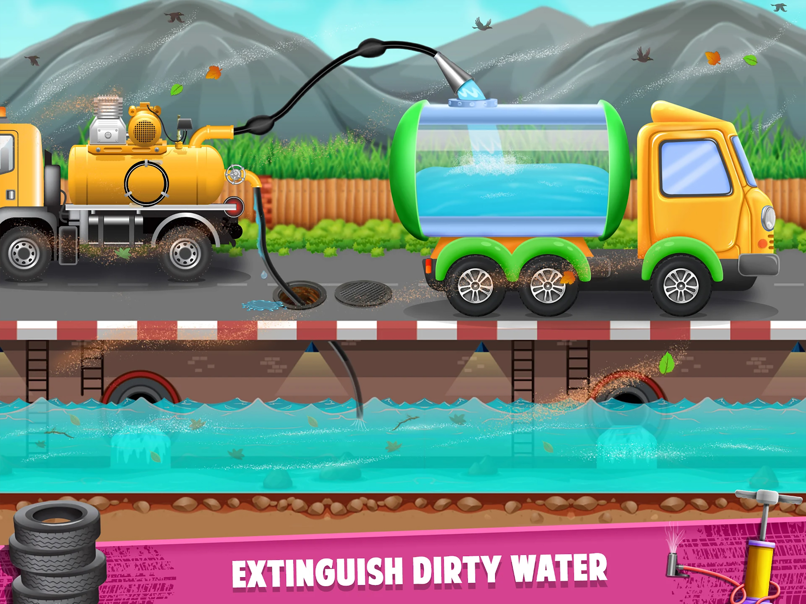 اسکرین شات 5 بازی Road Cleaner Truck Driving