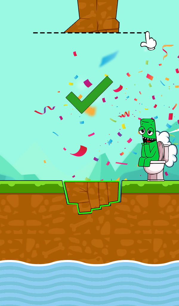 اسکرین شات 4 بازی Toilet Time! Fun Bridge Puzzle