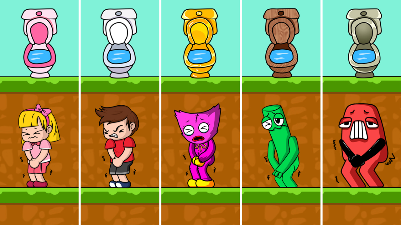 اسکرین شات 6 بازی Toilet Time! Fun Bridge Puzzle