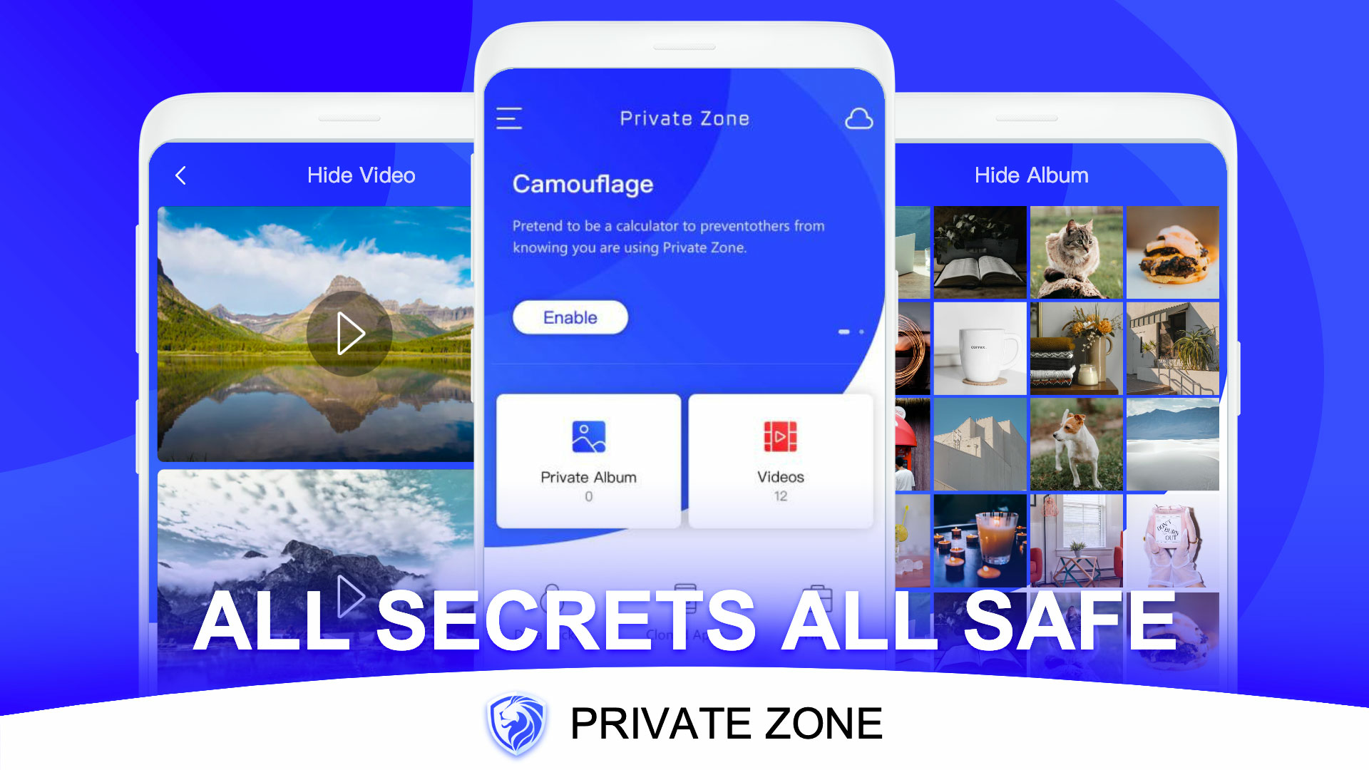 اسکرین شات 1 برنامه Private Zone - AppLock, Video