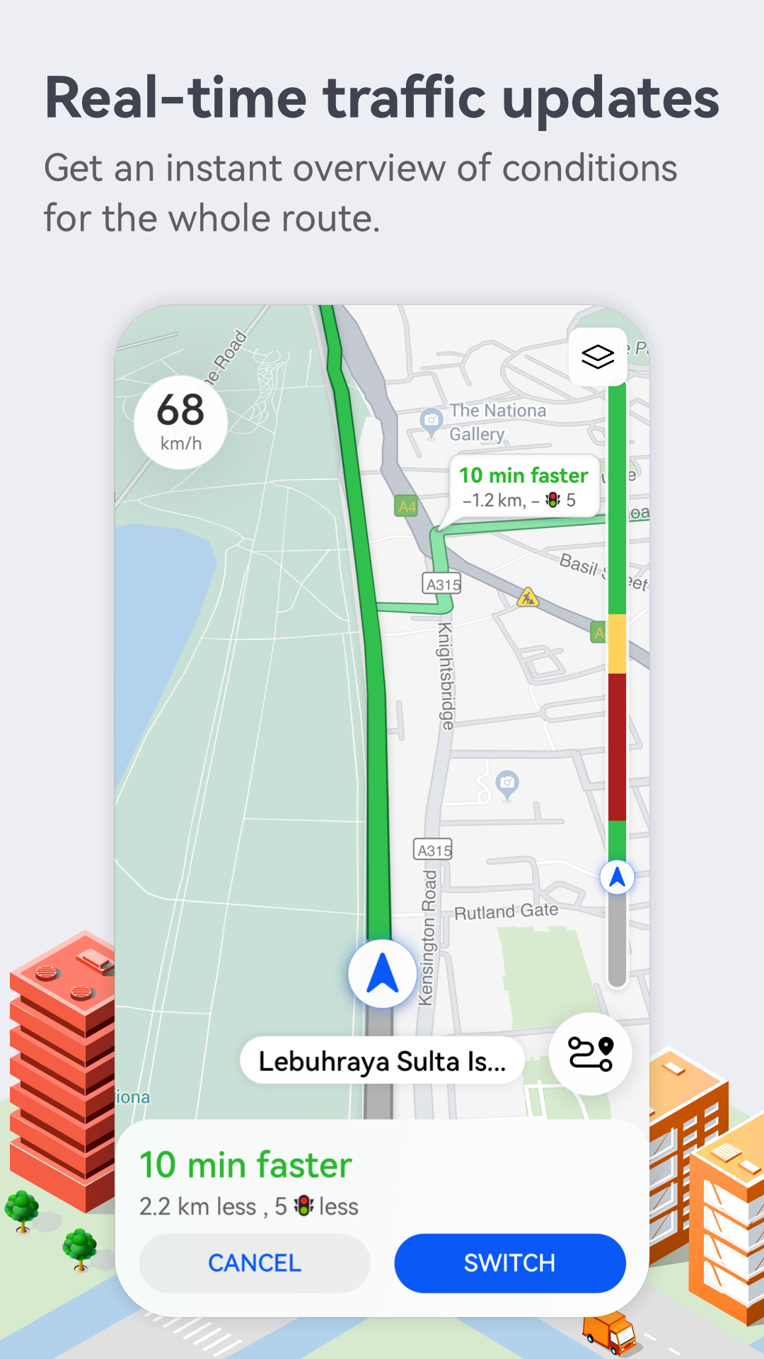 اسکرین شات 1 برنامه Petal Maps – GPS & Navigation