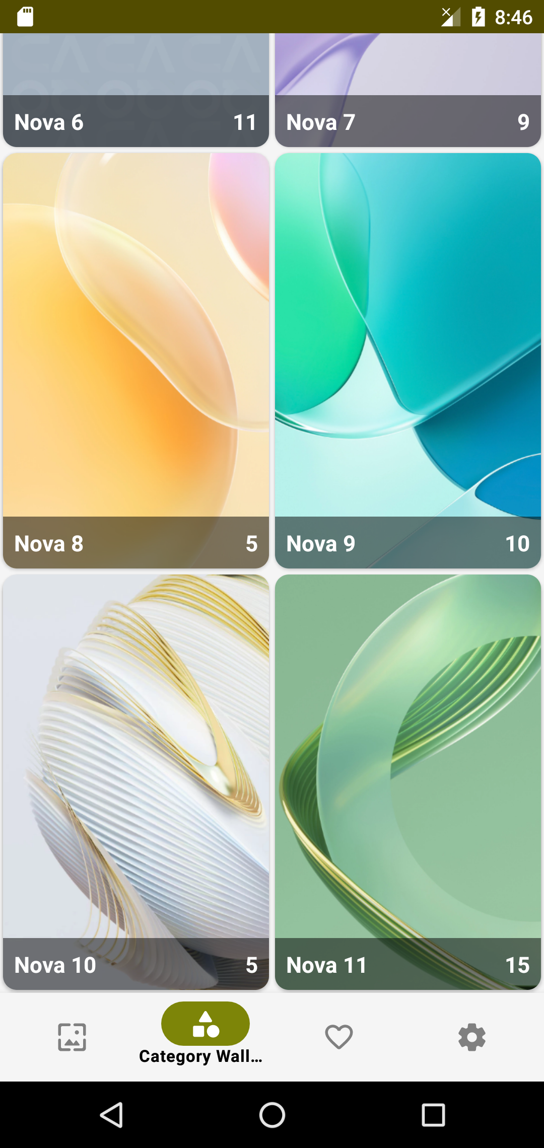 اسکرین شات 7 برنامه Wallpaper for Nova 3 to 11