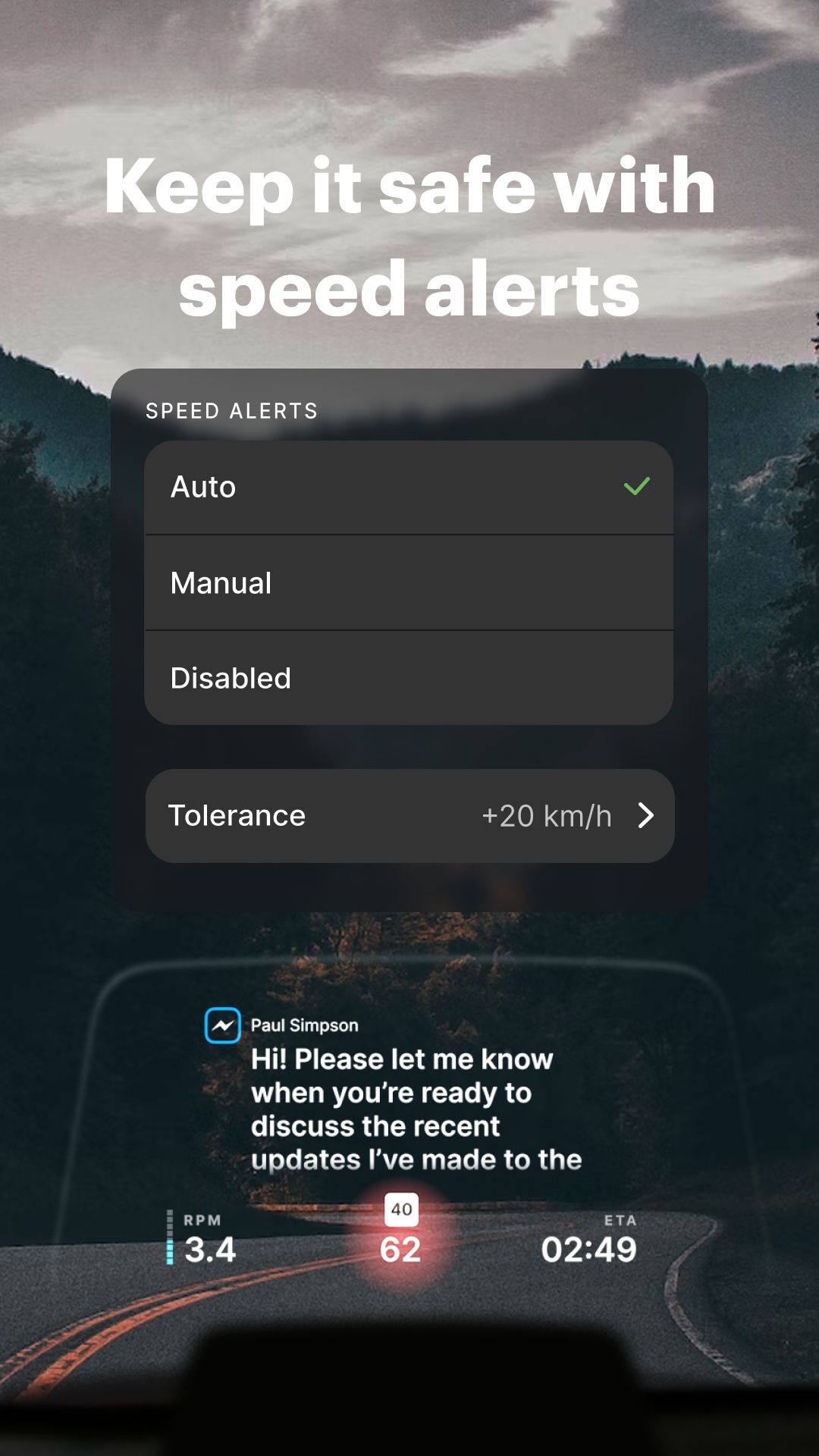 اسکرین شات 2 برنامه HUDWAY Drive: HUD for any car