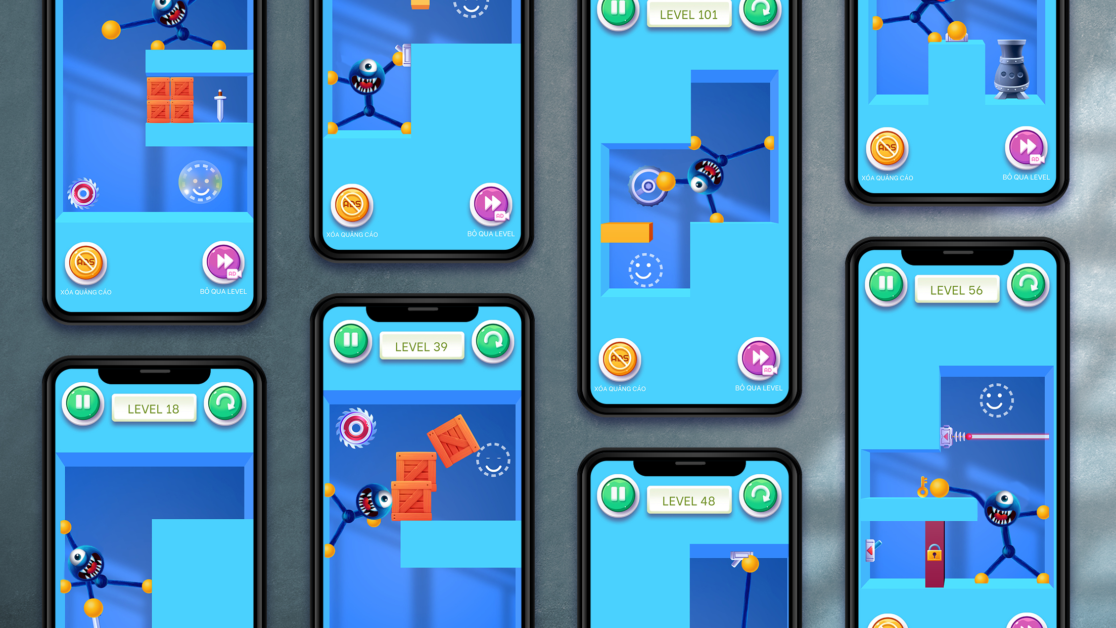 اسکرین شات 6 بازی Blue Monster: Stretch Game