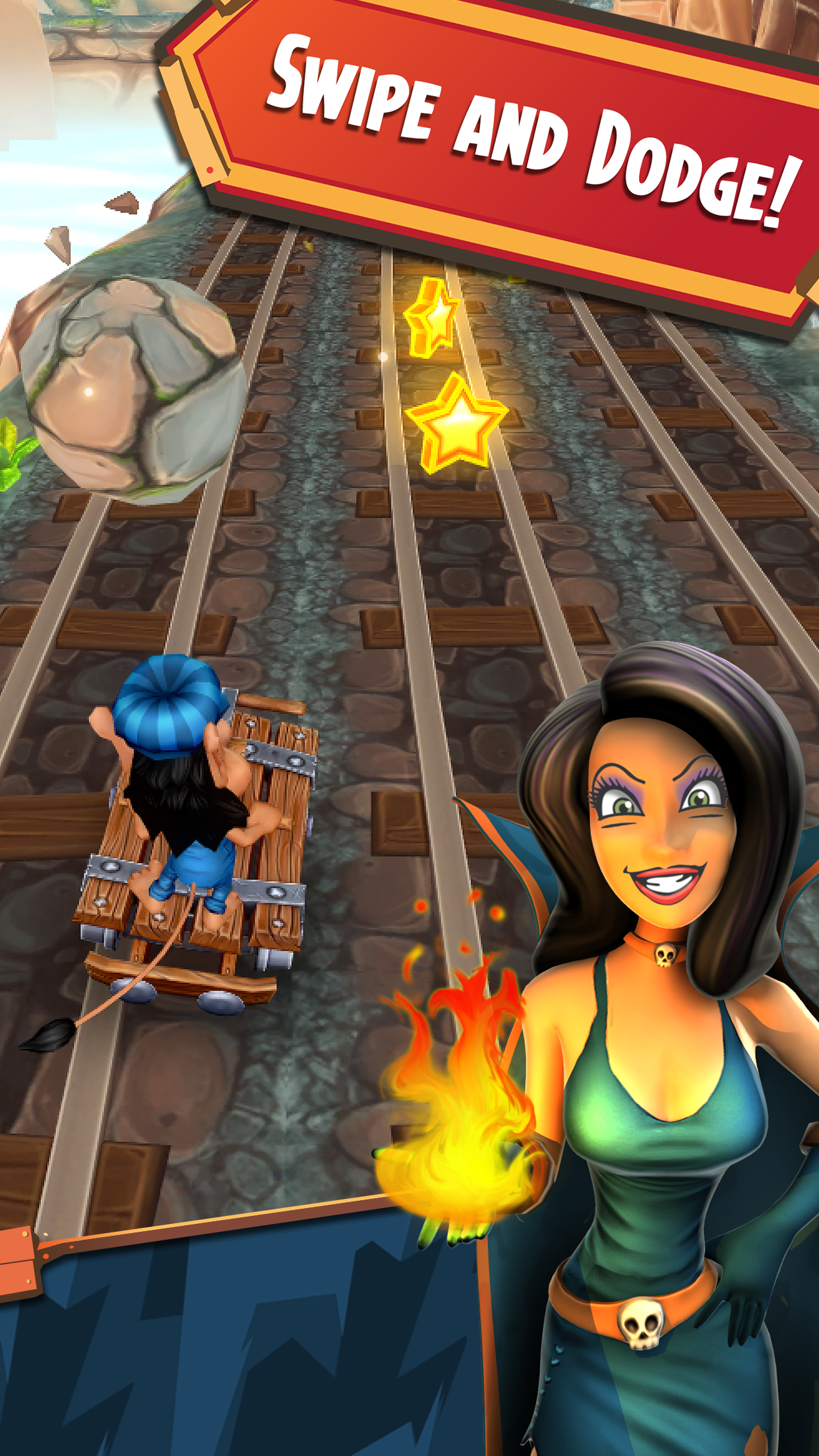 اسکرین شات 2 بازی Hugo Troll Race 2: Rail Rush