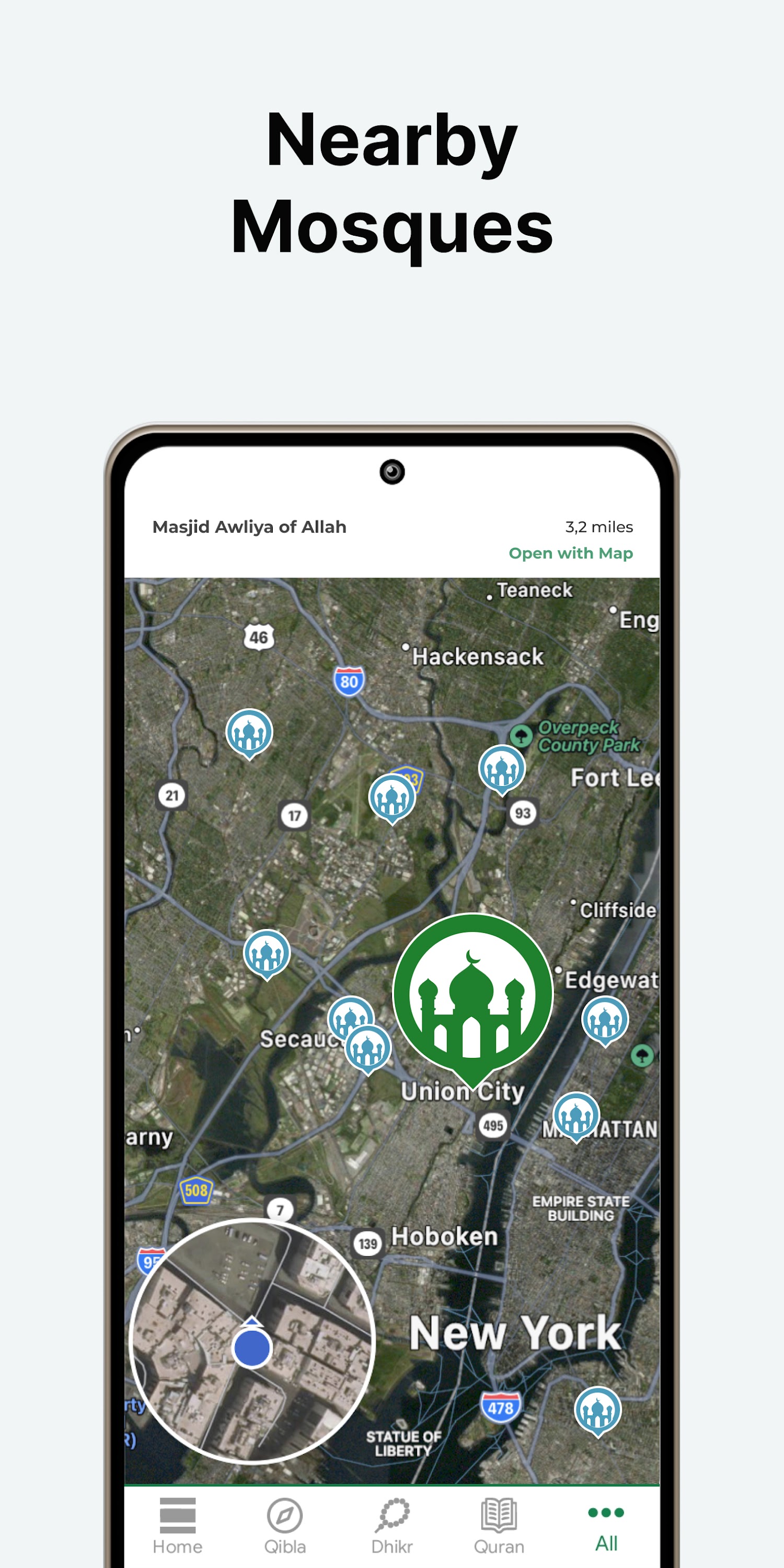 اسکرین شات 5 برنامه Muslim: Prayer Times, Qibla
