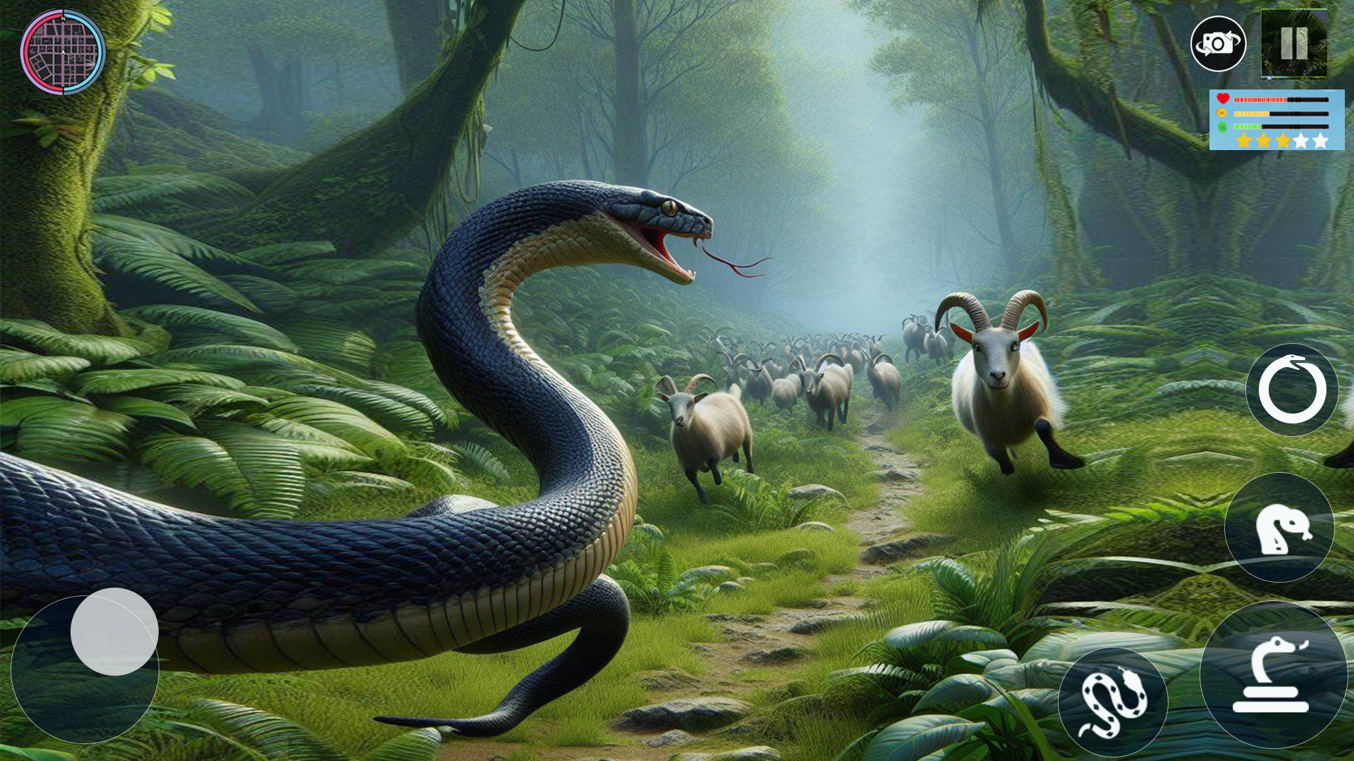 اسکرین شات 2 بازی Hungry Anaconda Snake Sim 3D