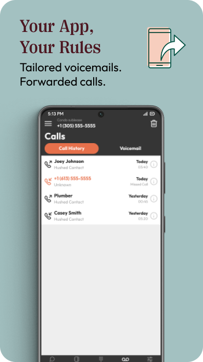 اسکرین شات 8 برنامه Hushed: US Second Phone Number