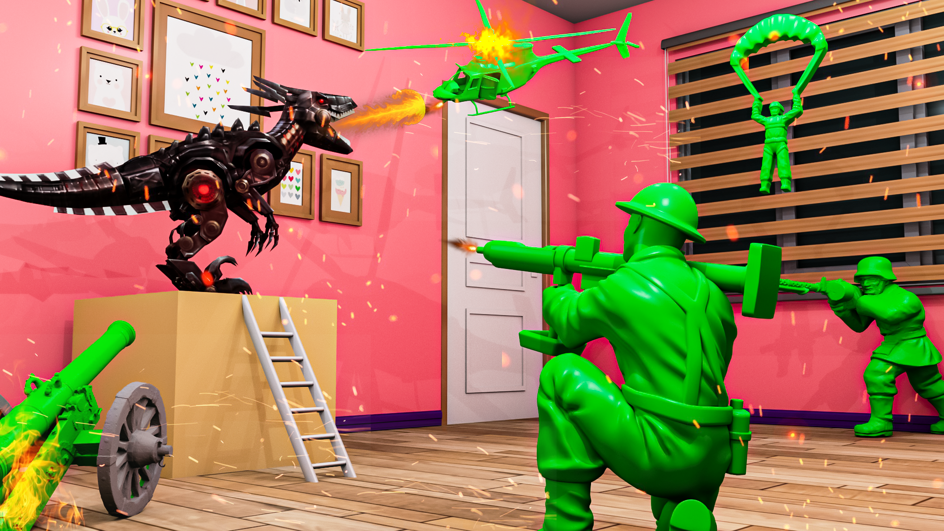 اسکرین شات 1 برنامه Army Toys War Attack Shooting