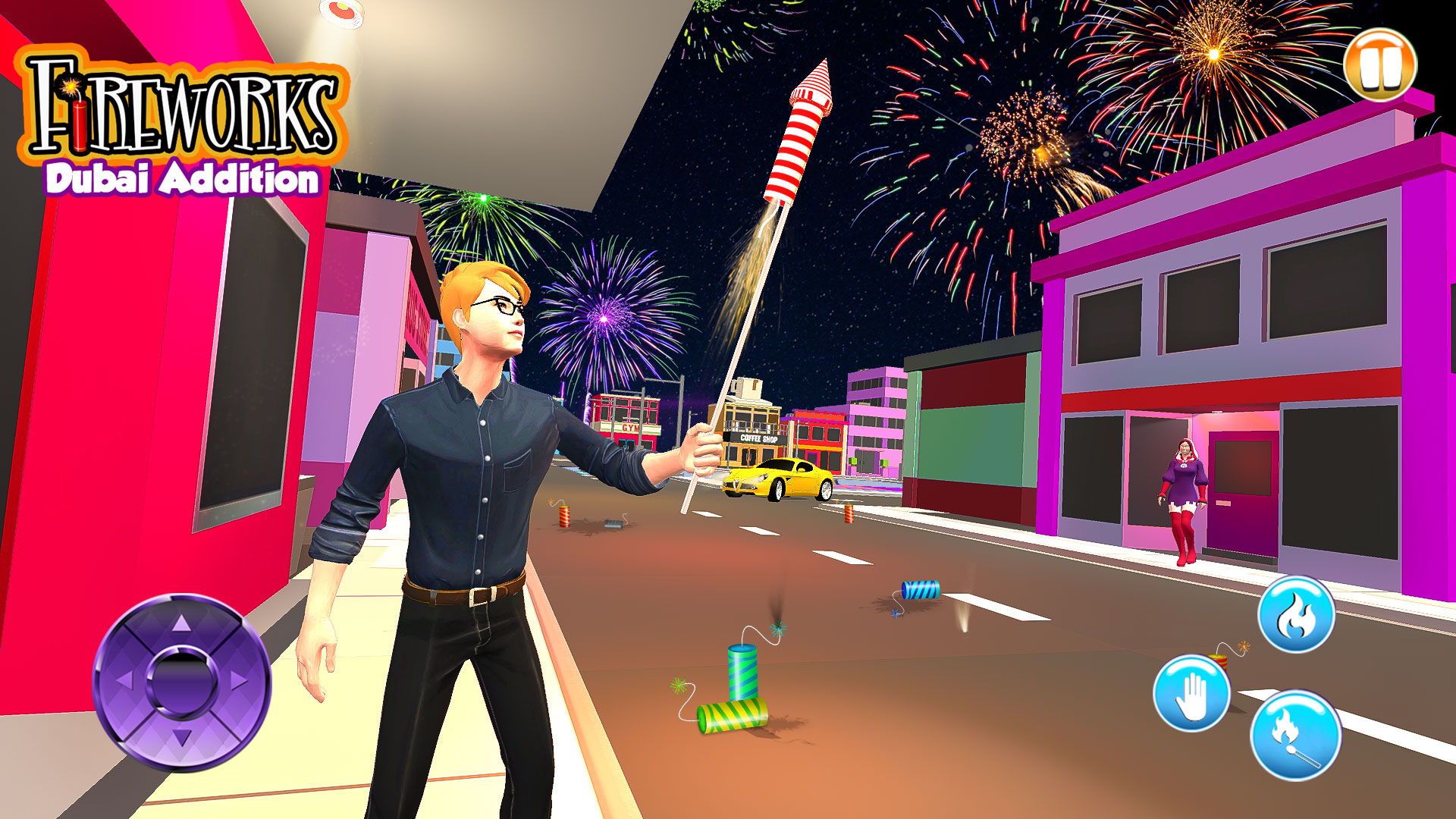 اسکرین شات 1 برنامه Fireworks Boy Simulator Dubai