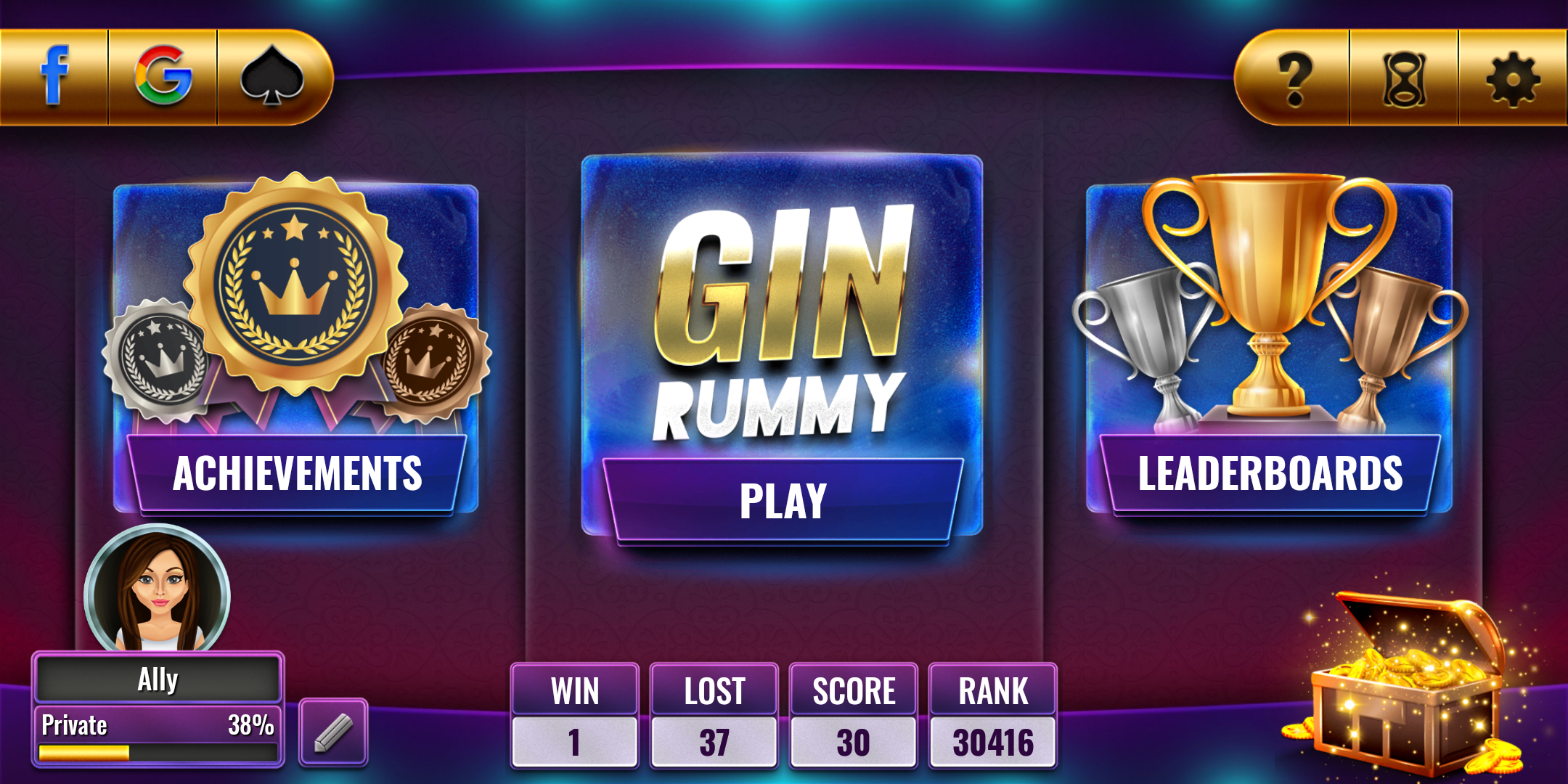 اسکرین شات 6 بازی Gin Rummy