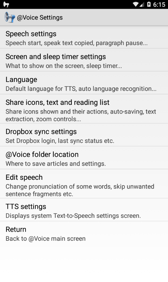 اسکرین شات 7 برنامه @Voice Aloud Reader (TTS)