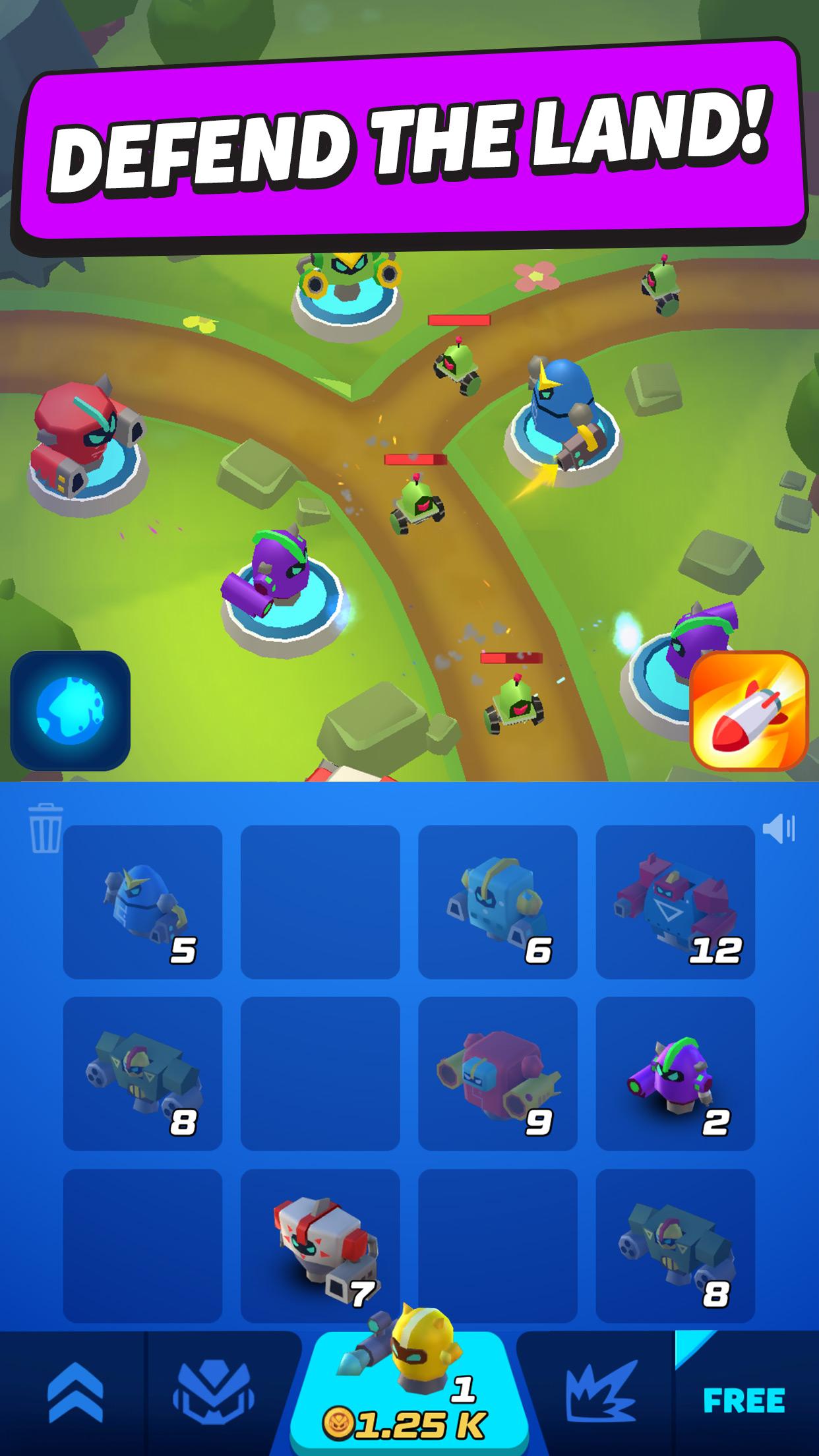 اسکرین شات 1 بازی Merge Tower Bots