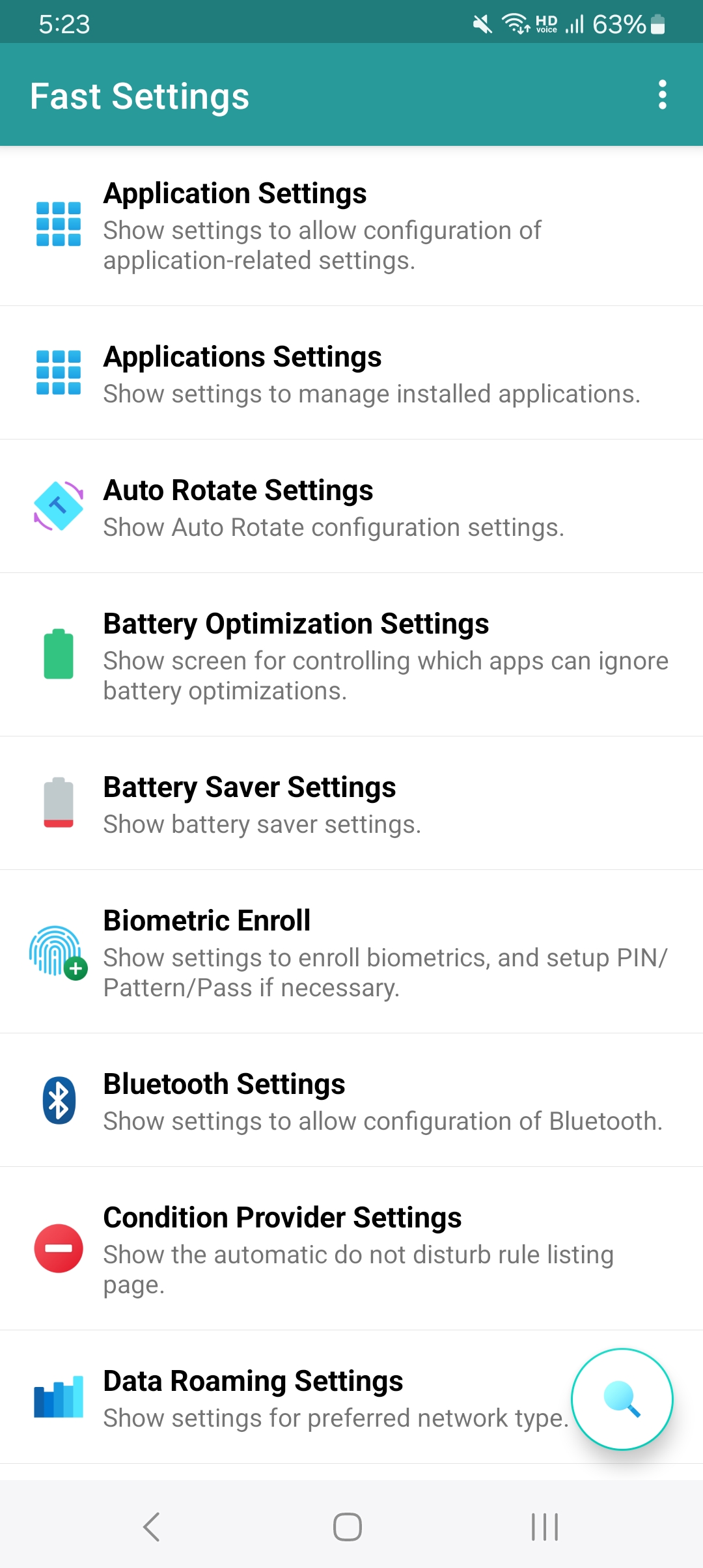 اسکرین شات 2 برنامه Fast Settings