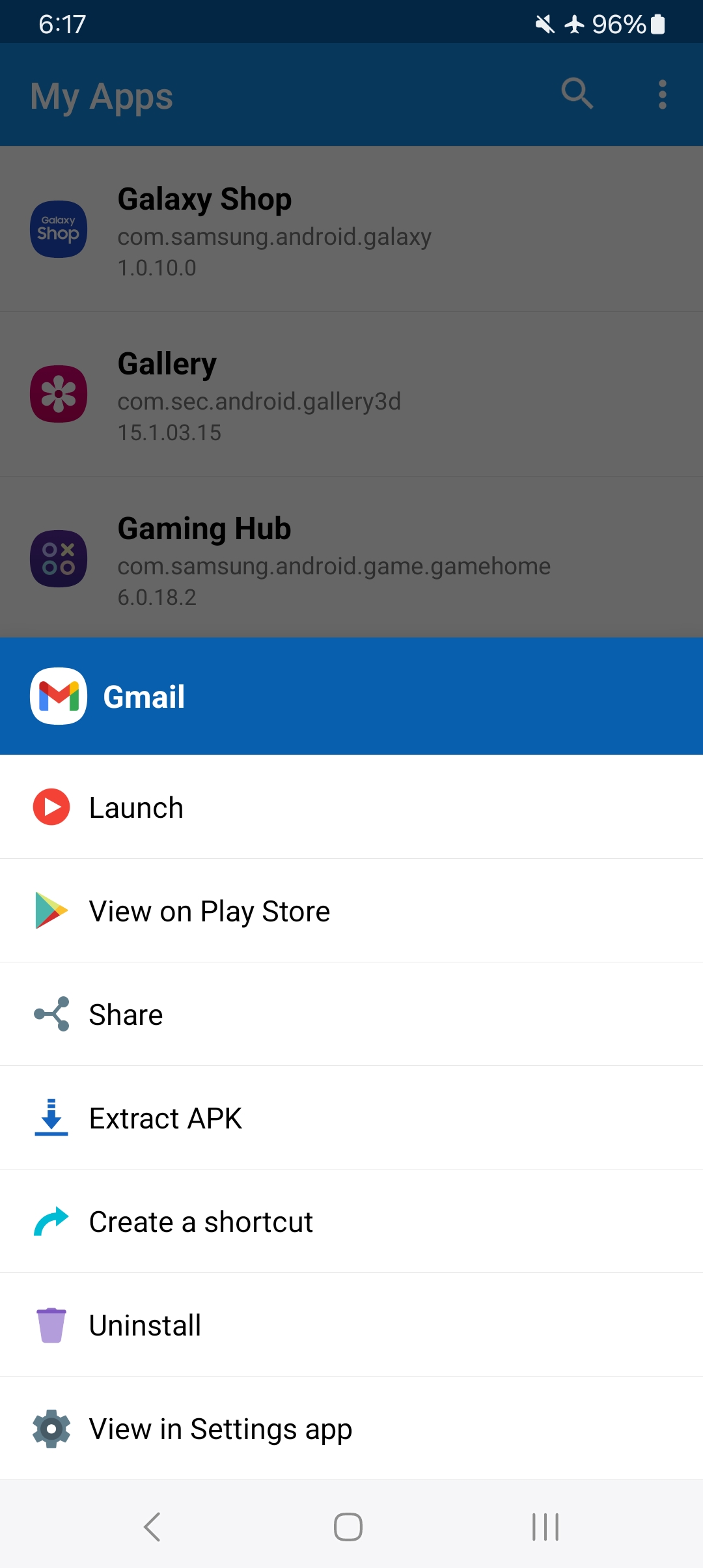 اسکرین شات 1 برنامه My Apps - App Manager