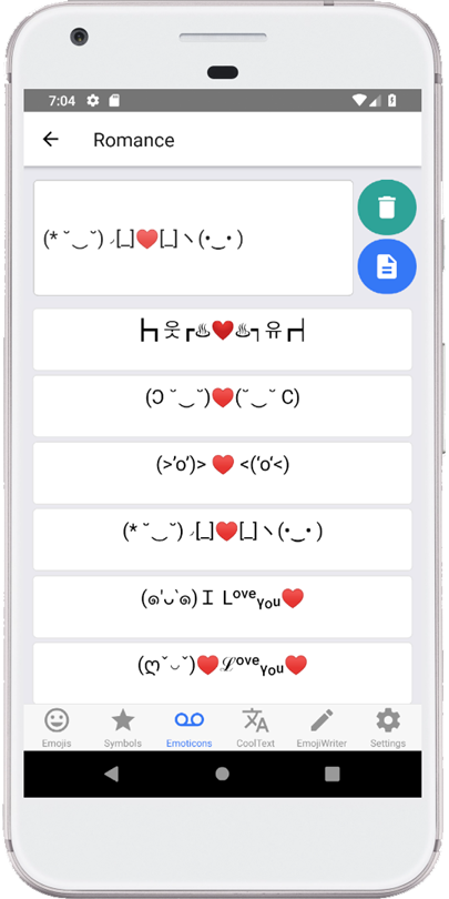 اسکرین شات 4 برنامه i2Symbol Emoji