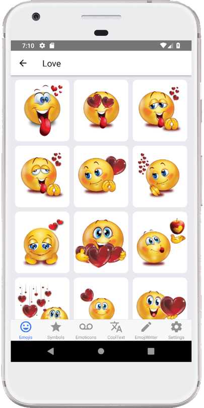 اسکرین شات 8 برنامه i2Symbol Emoji