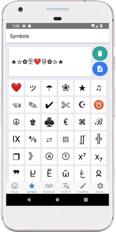 اسکرین شات 3 برنامه i2Symbol Emoji