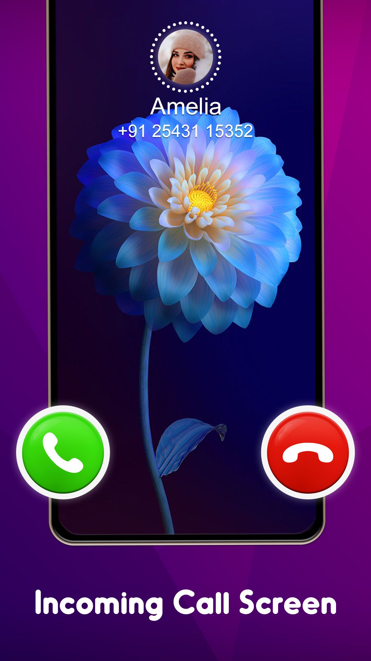 اسکرین شات 6 برنامه Call Screen: Color Call Themes