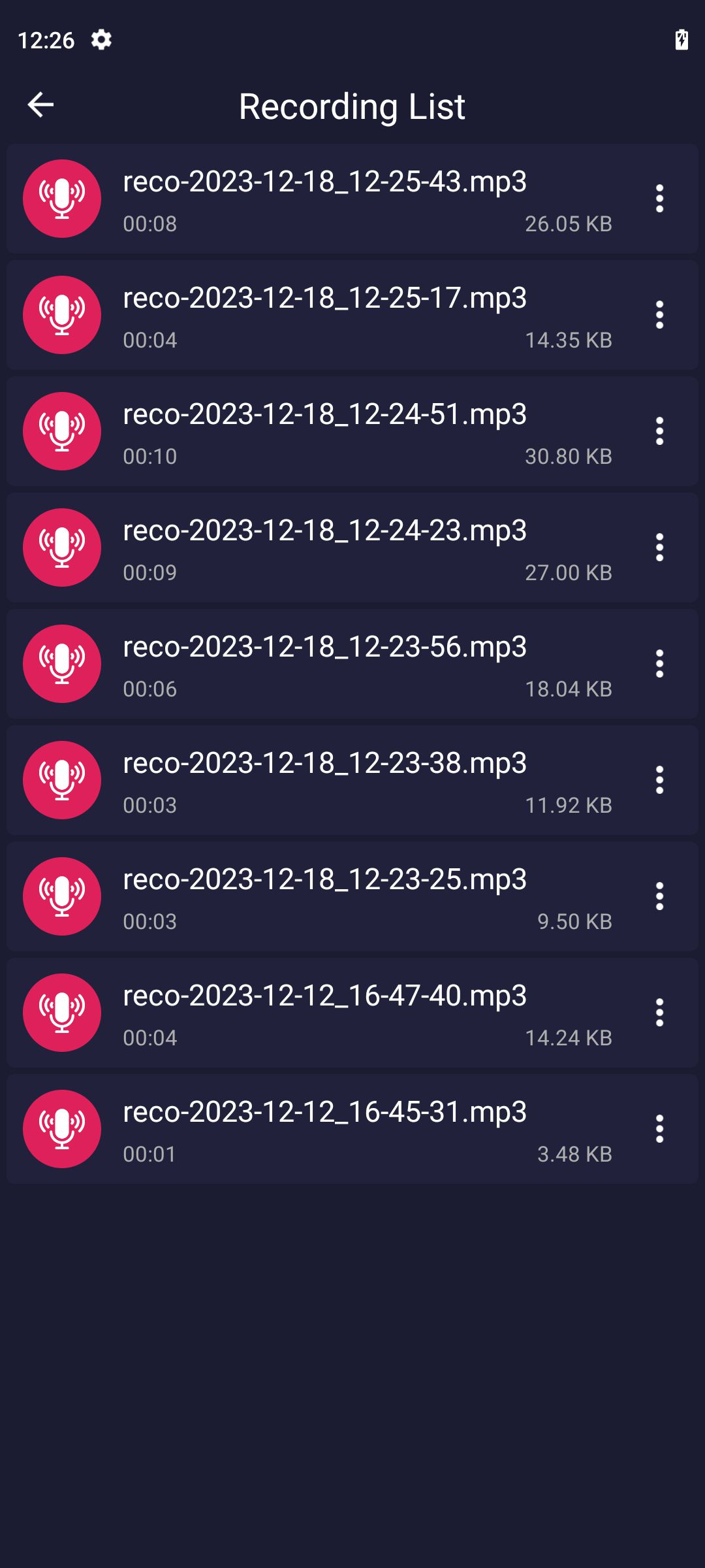 اسکرین شات 4 برنامه Echo Voice Recorder