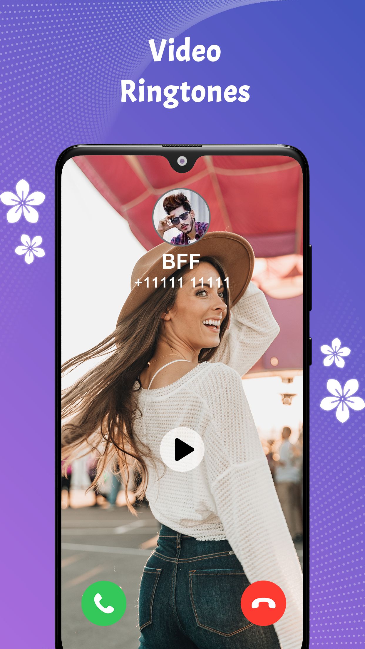 اسکرین شات 1 برنامه Video Ringtone - Phone Dialer