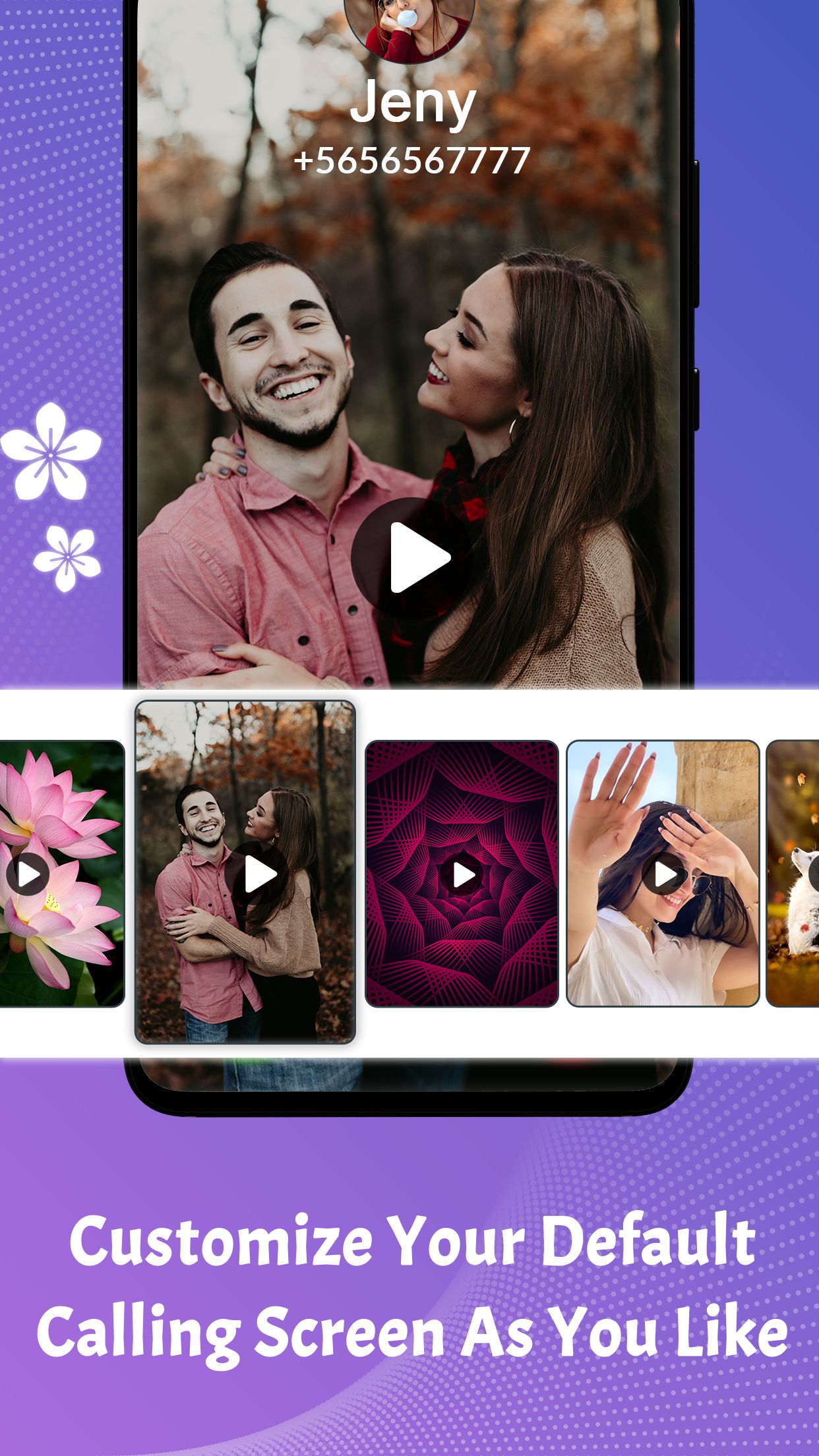 اسکرین شات 5 برنامه Video Ringtone - Phone Dialer