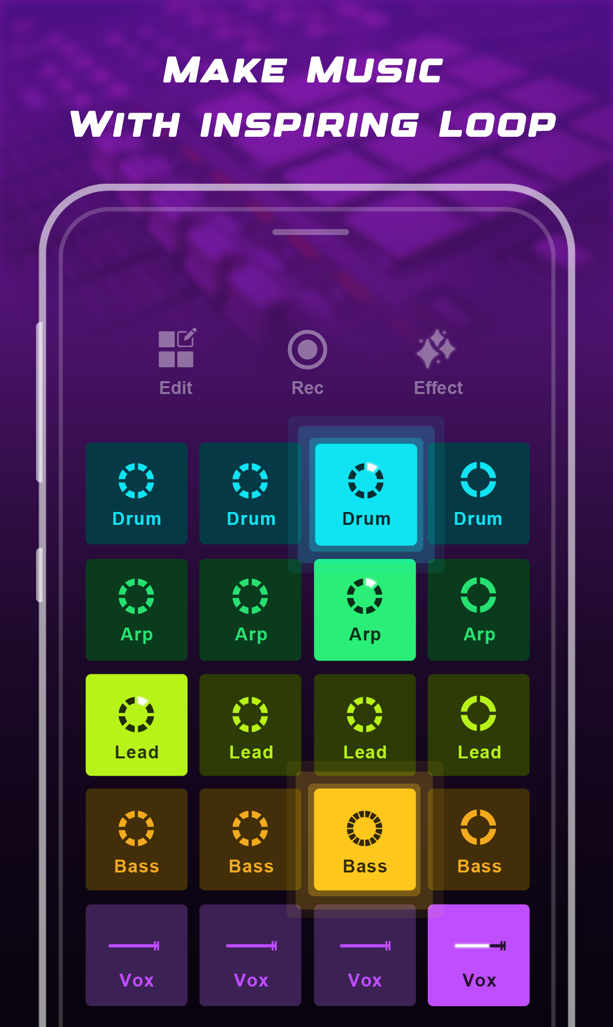 اسکرین شات 1 برنامه Looppad - Groove & Music Maker