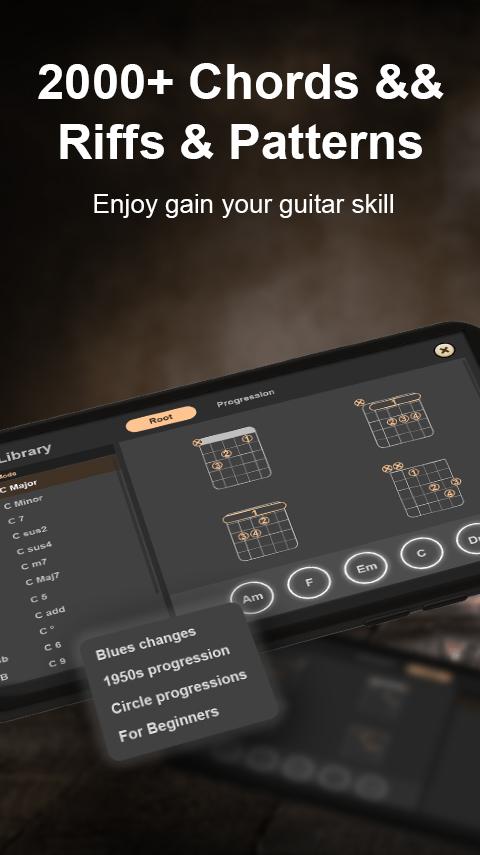 اسکرین شات 4 بازی Real Guitar - Tabs and chords!