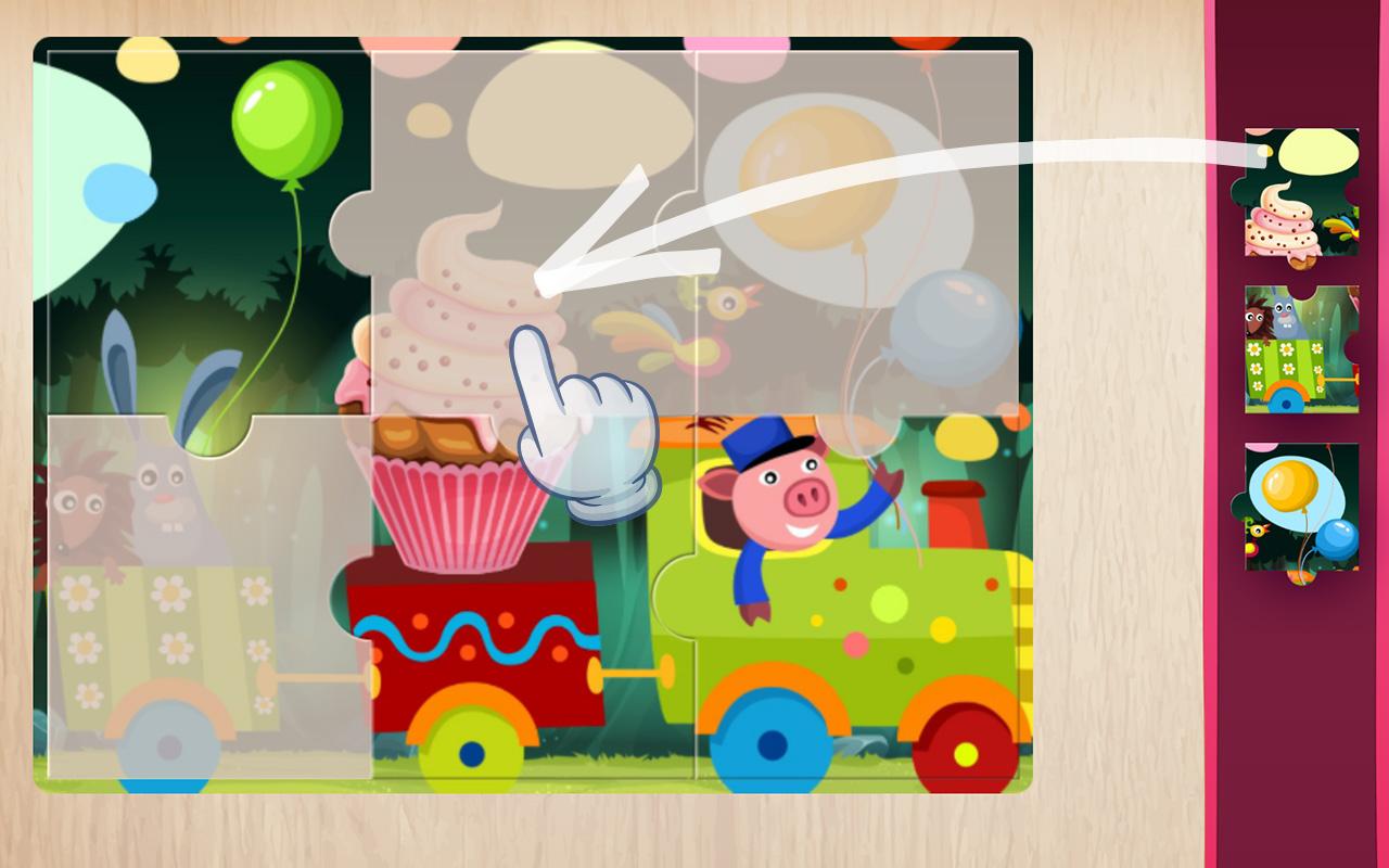 اسکرین شات 2 بازی Puzzle for kids - learn food