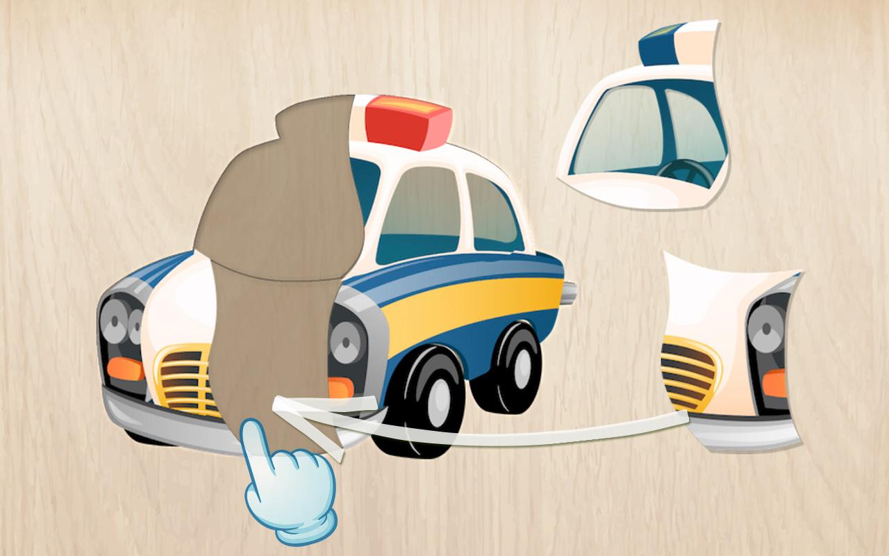 اسکرین شات 1 برنامه Car game for kids: Kids puzzle