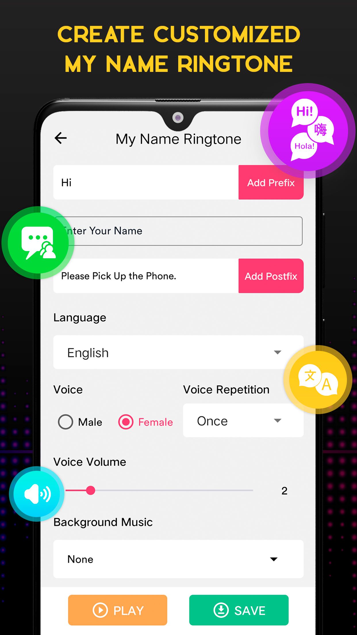 اسکرین شات 1 برنامه My Name Ringtone Maker