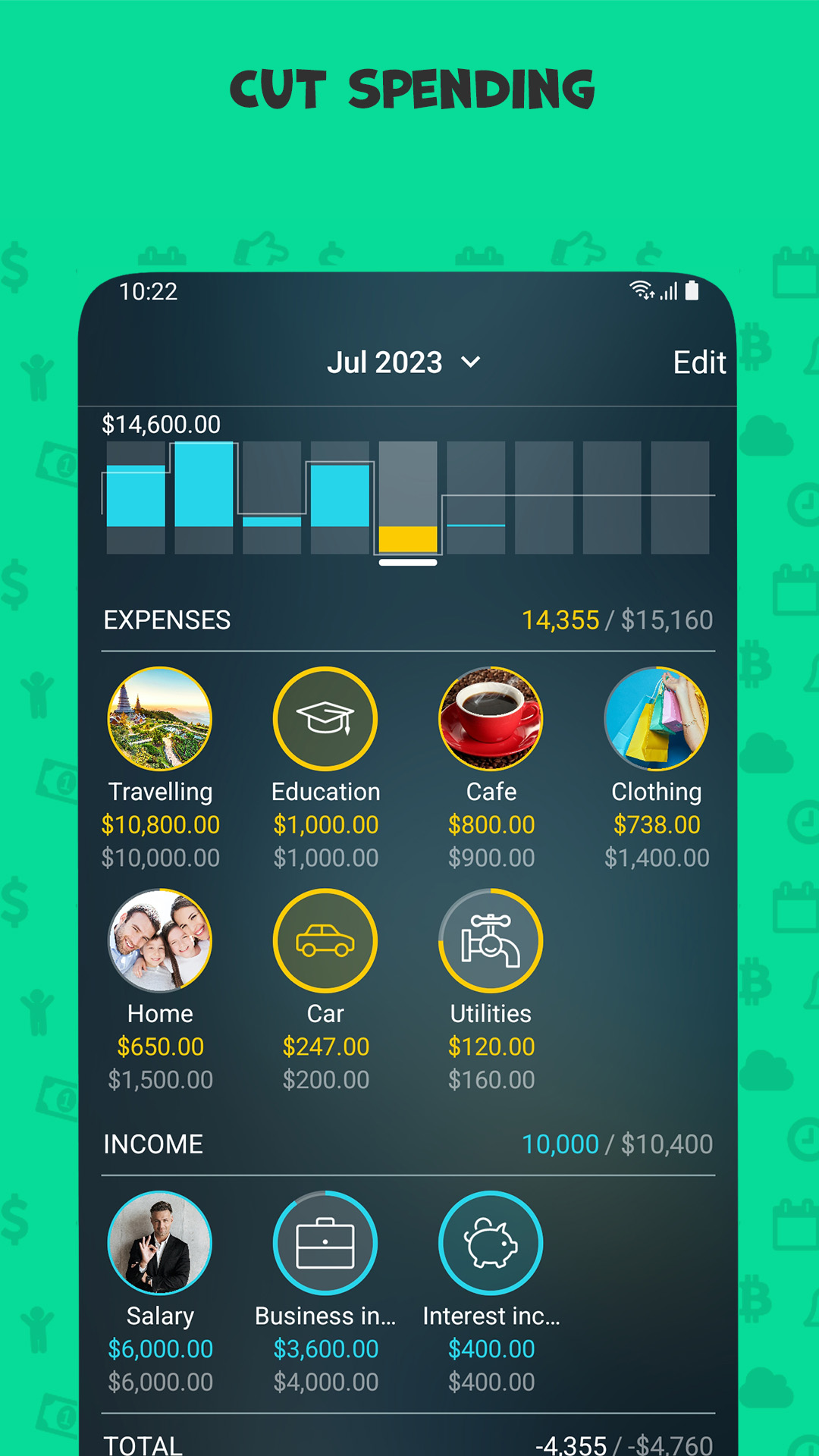 اسکرین شات 1 برنامه Money Pro: Personal Finance AR